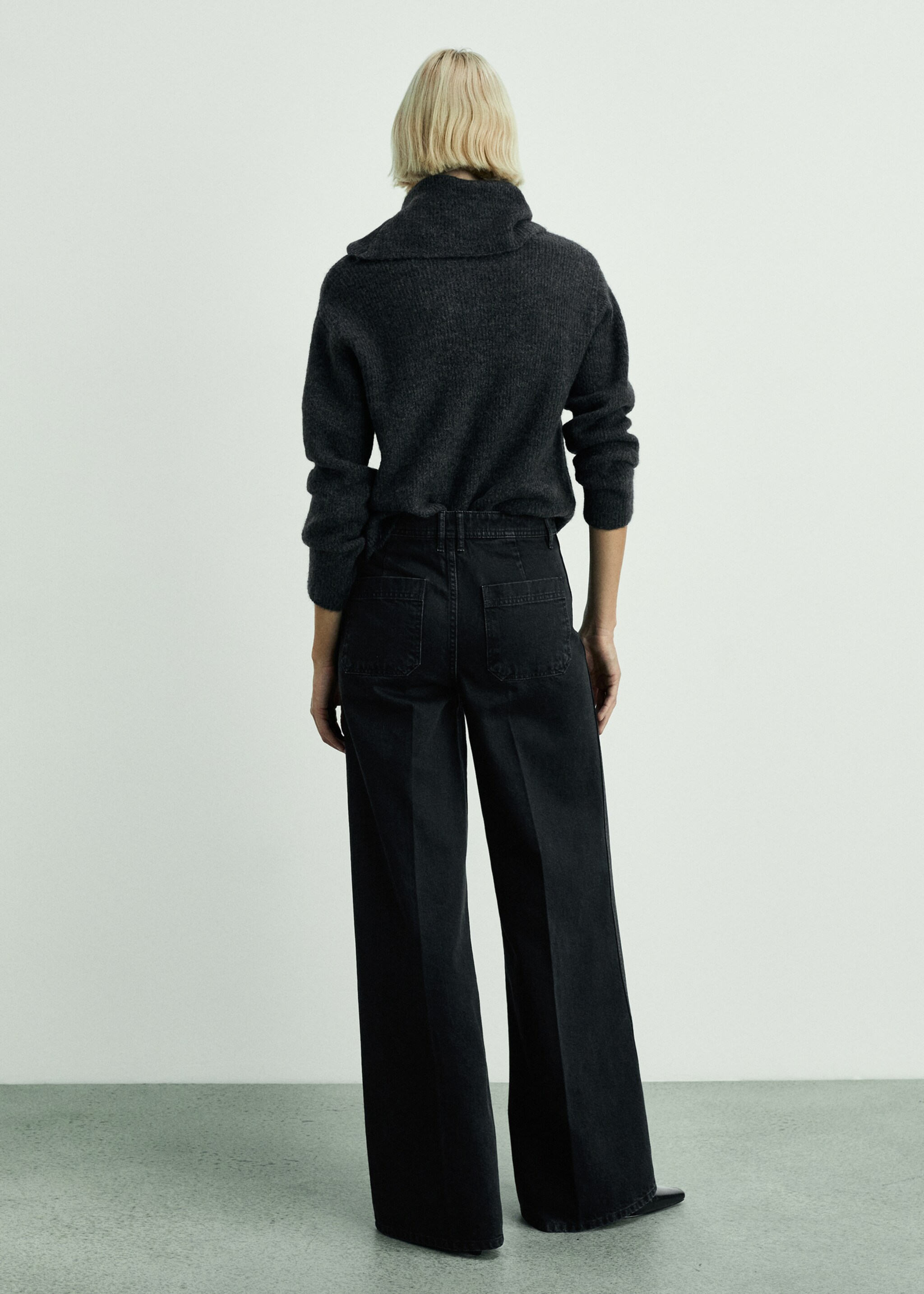 Jeans wideleg bolsillos - Reverso del artículo