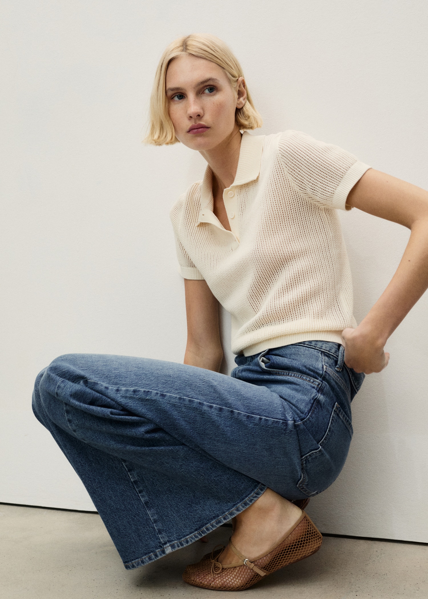 High-rise wideleg jeans - Details of the article 2