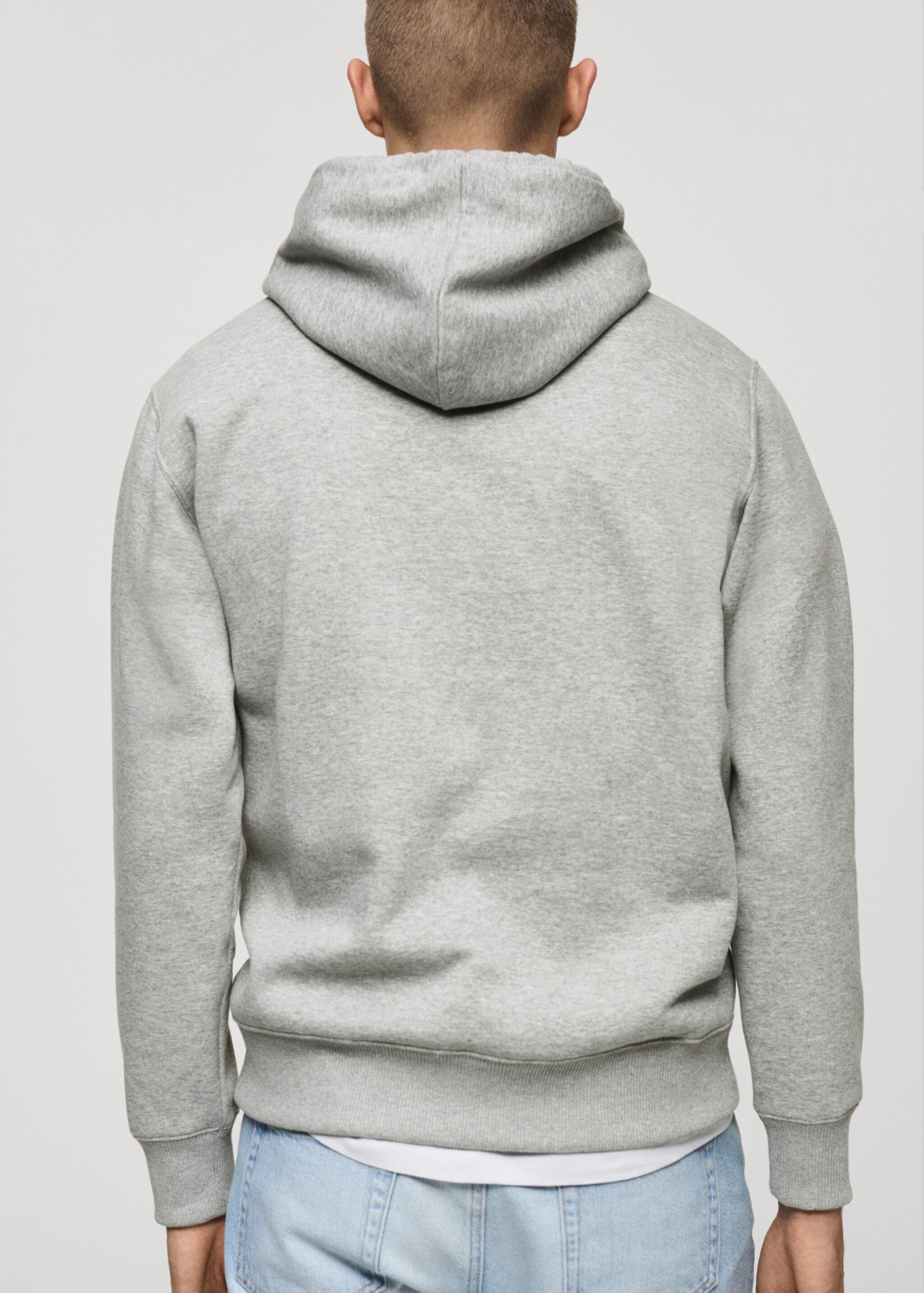เสื้อสเวตเตอร์มีฮู้ดลายกราฟิก - ด้านหลังของสินค้า