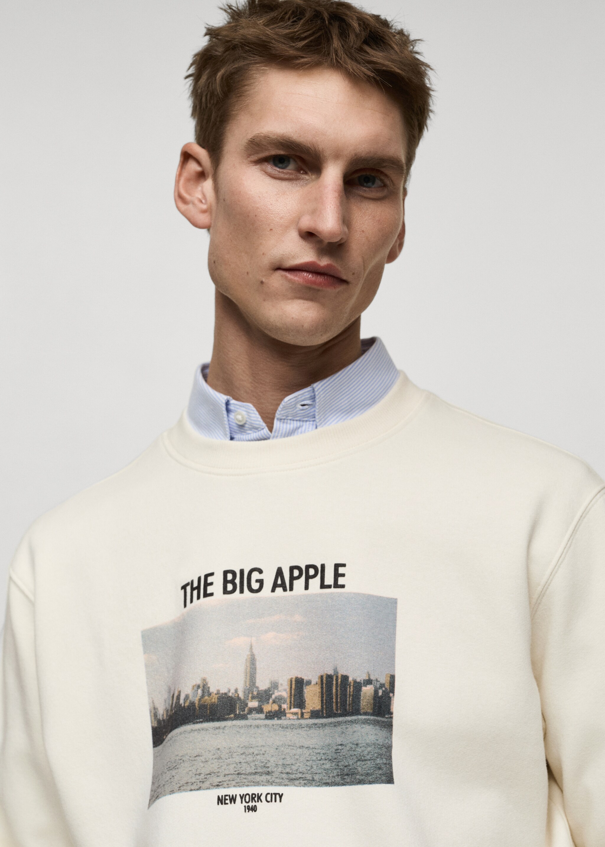 Graphic-print cotton sweatshirt - Details of the article 1