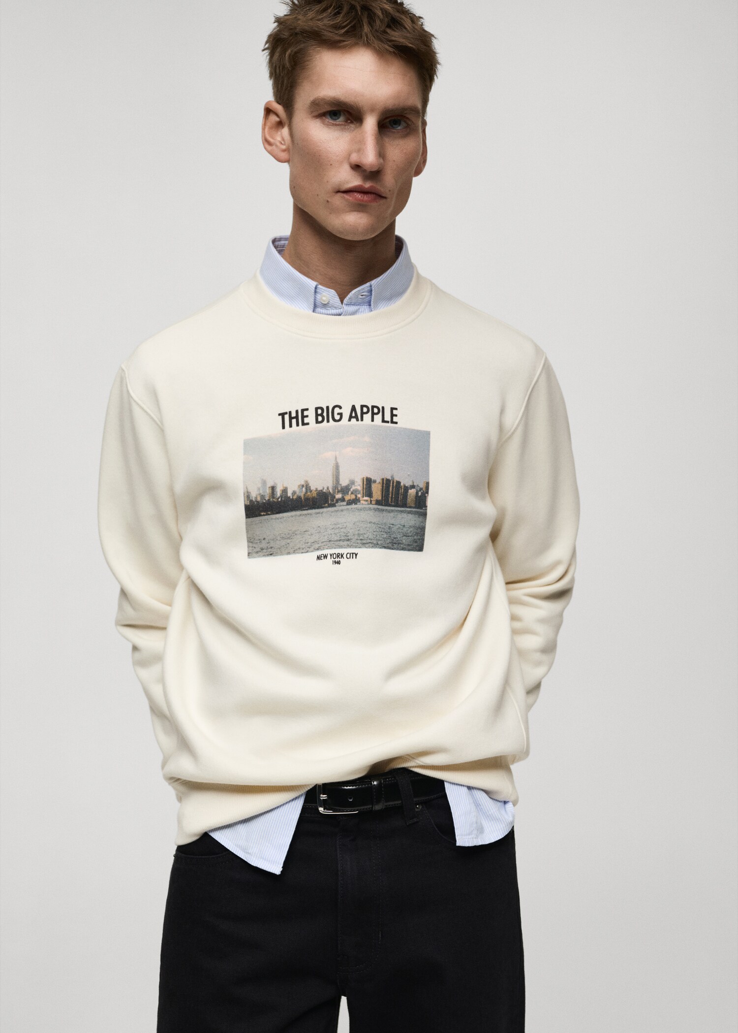 Sweat-shirt coton imprimé graphique - Détail de l'article 2