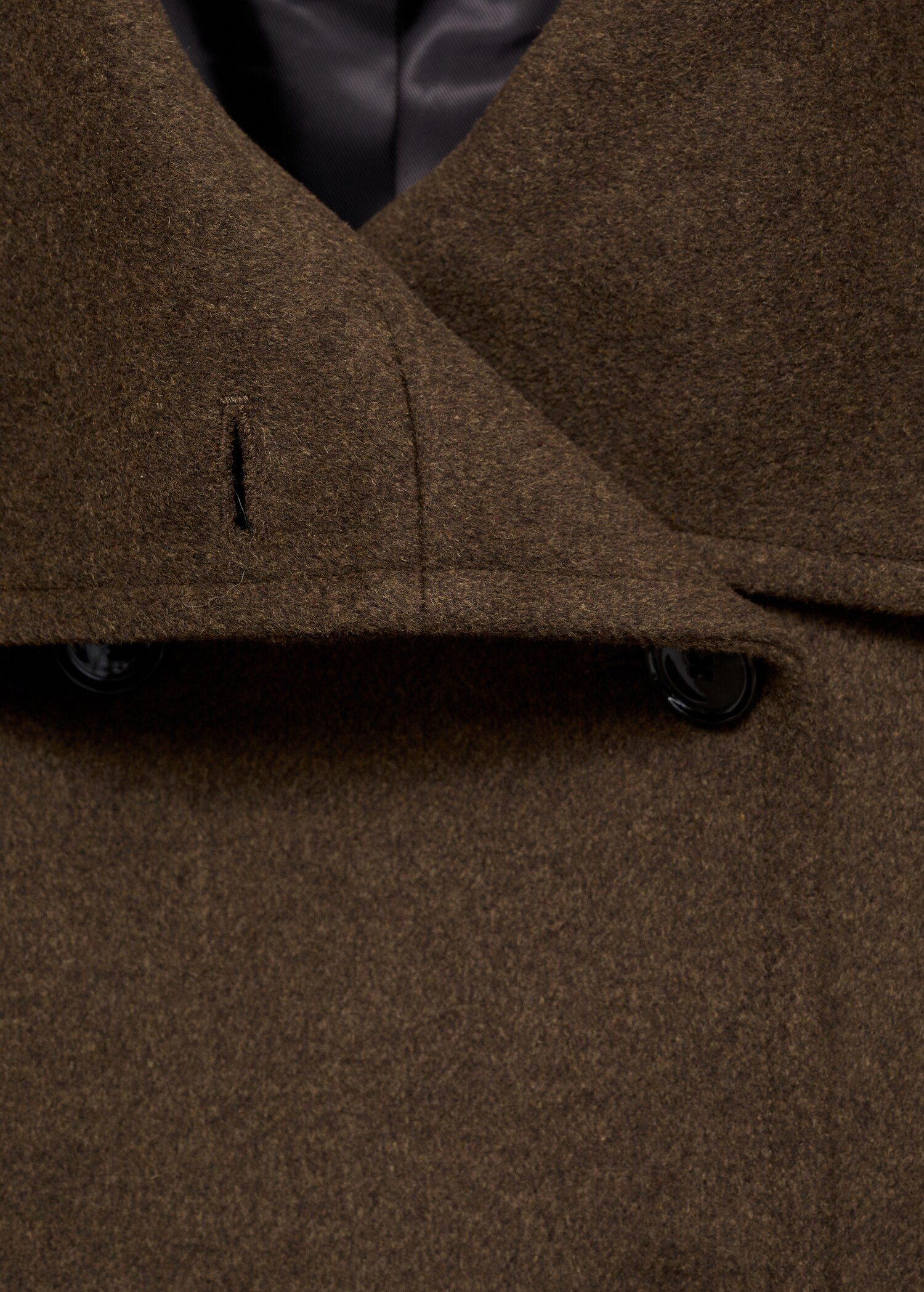 Abrigo midi lana cuello envolvente - Detalle del artículo 8