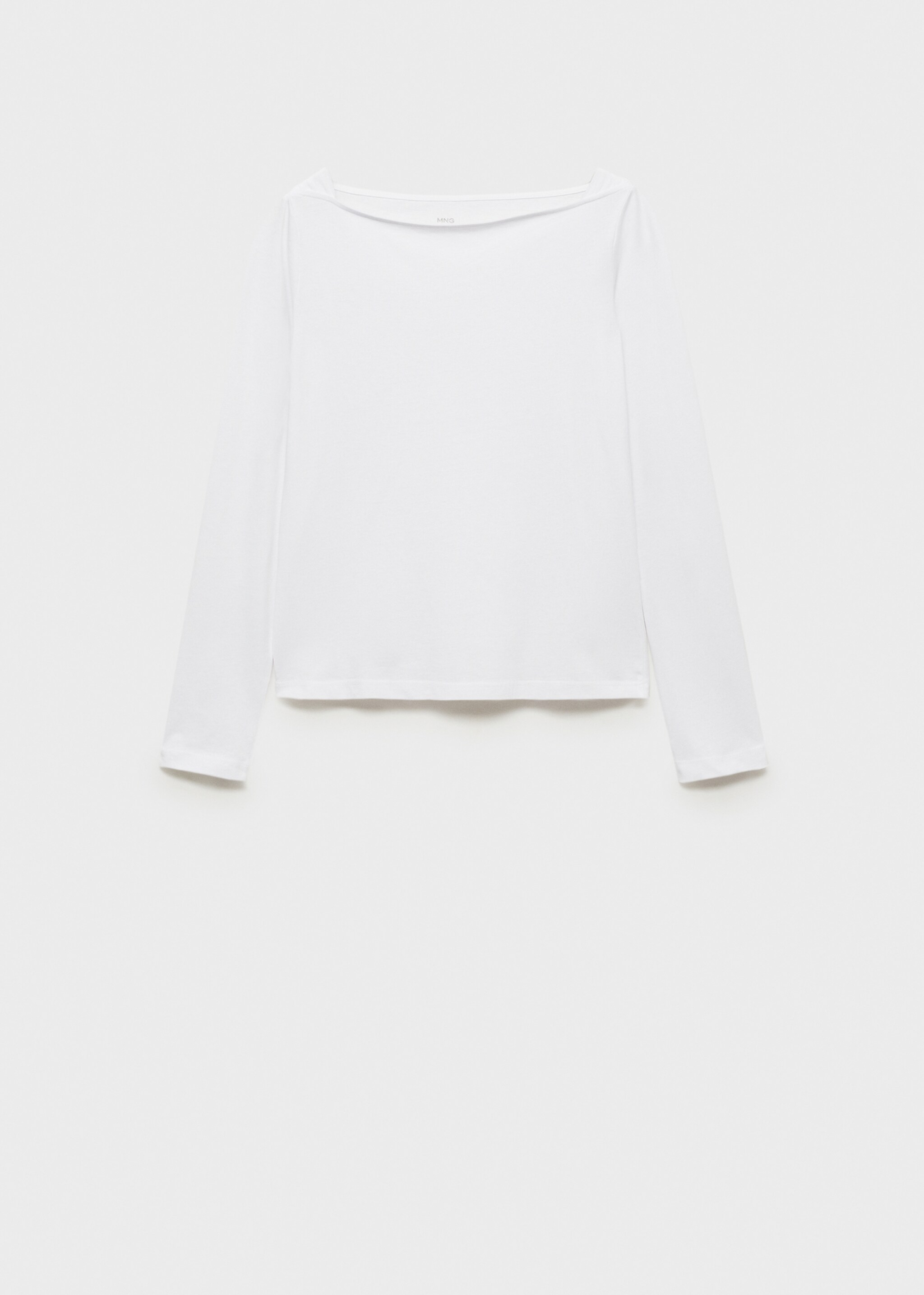 Cotton boat neck t-shirt - Article without model