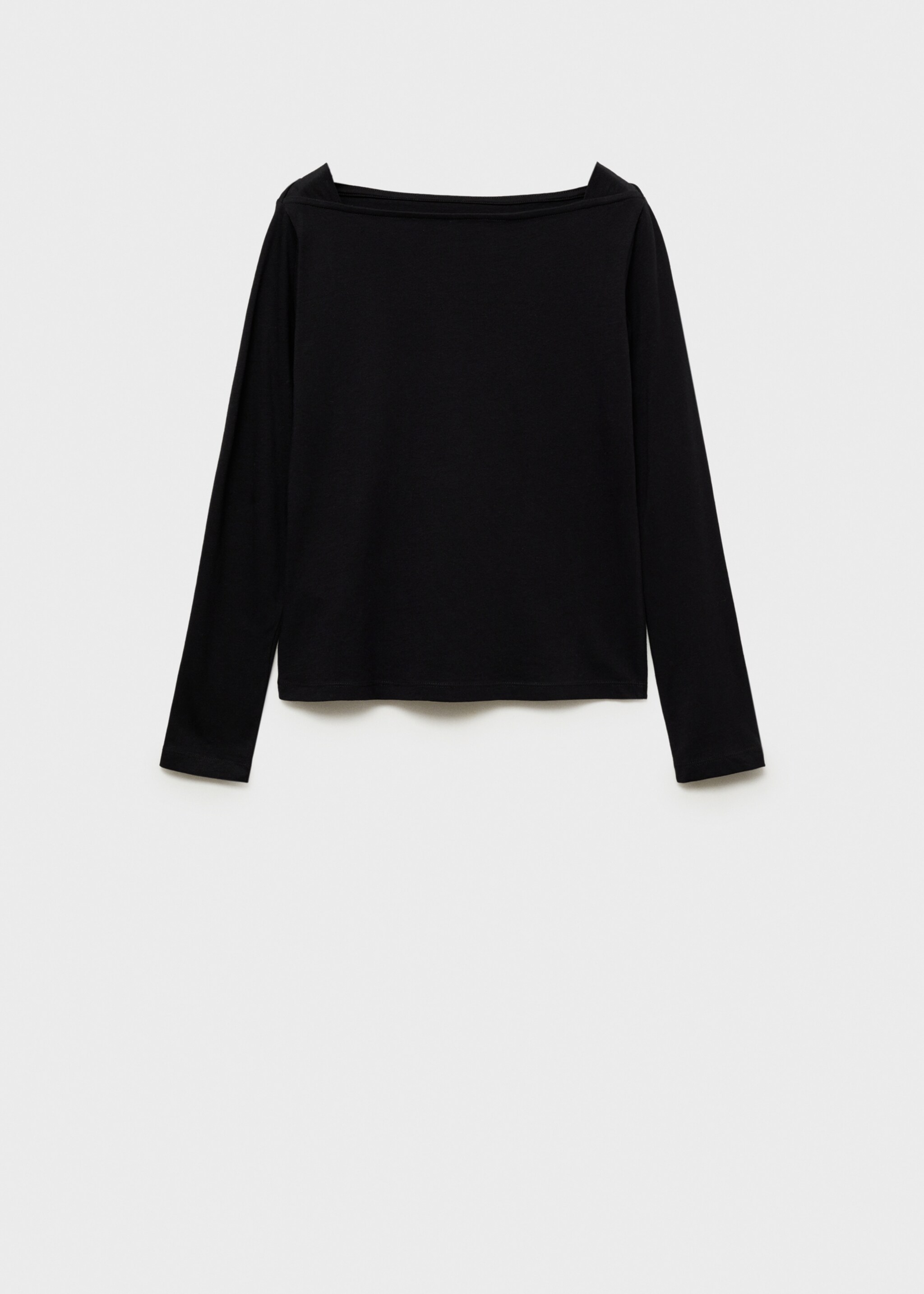 Cotton boat neck t-shirt - Article without model