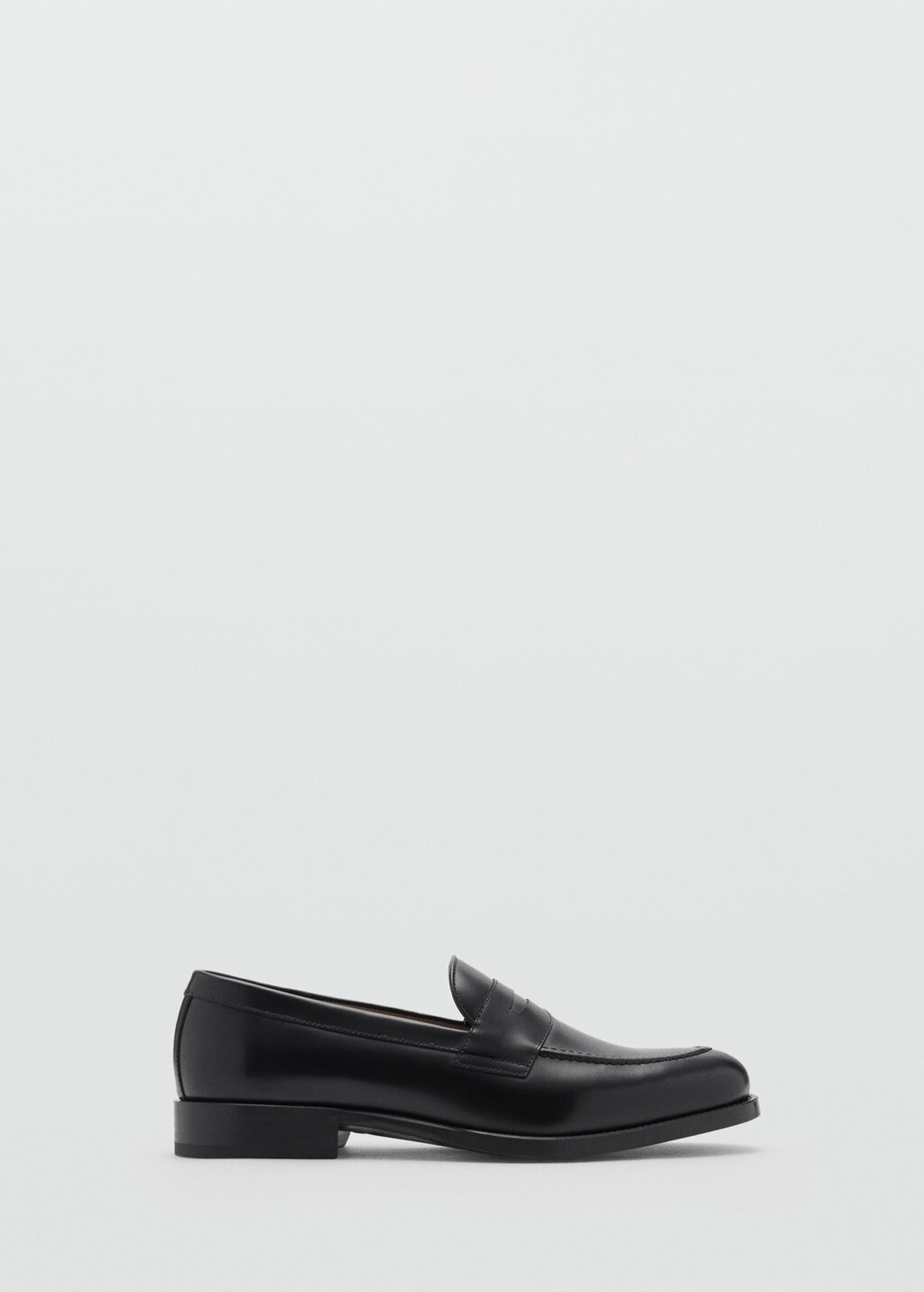Mocassins cuir d tail en forme de masque homme mango belgique