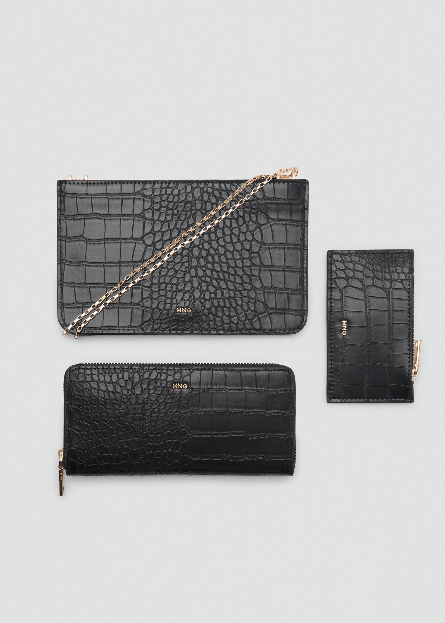 Porte-cartes chaîne effet croco - Détail de l'article 3