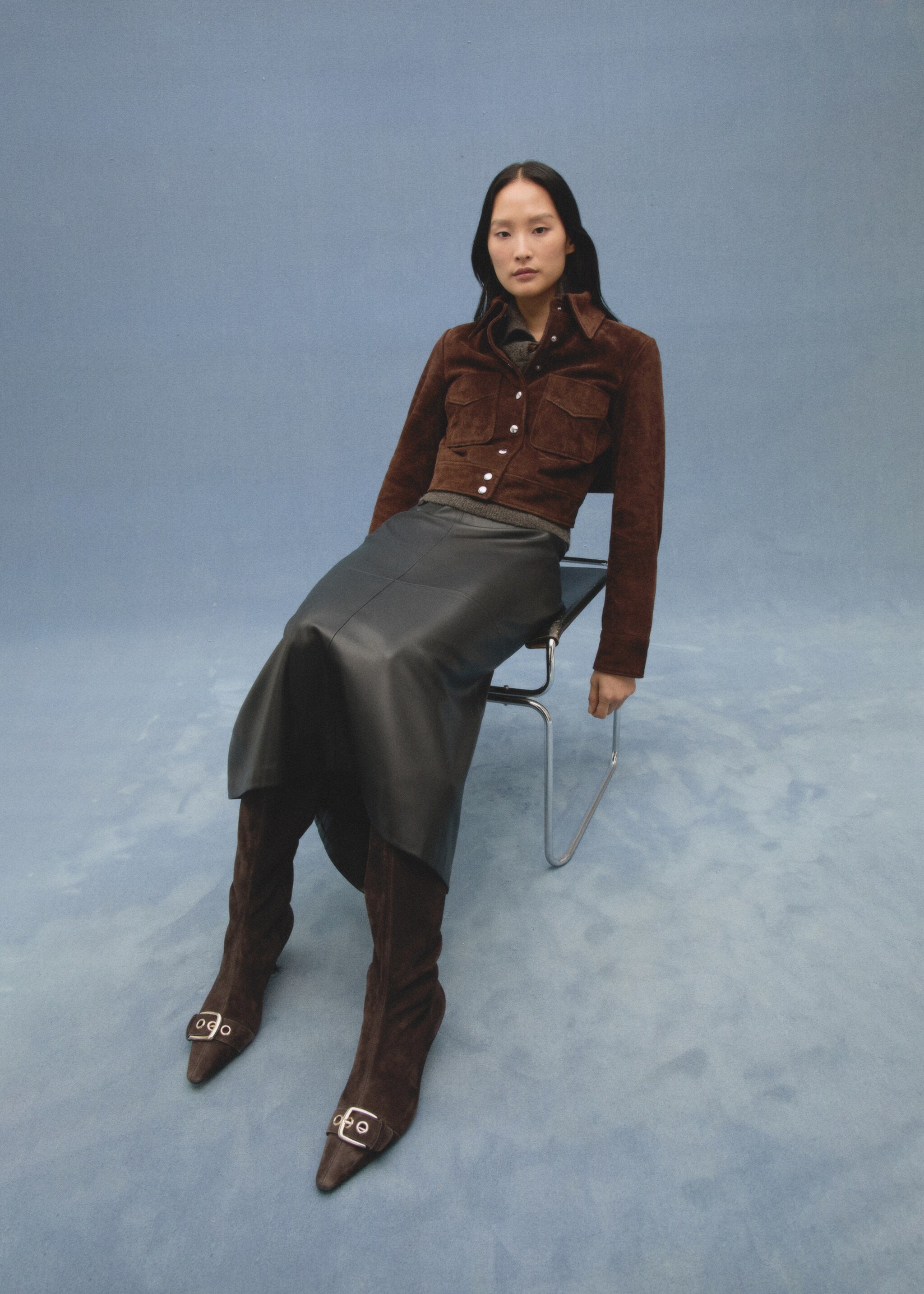 Suede jacket with pockets - Details of the article 8