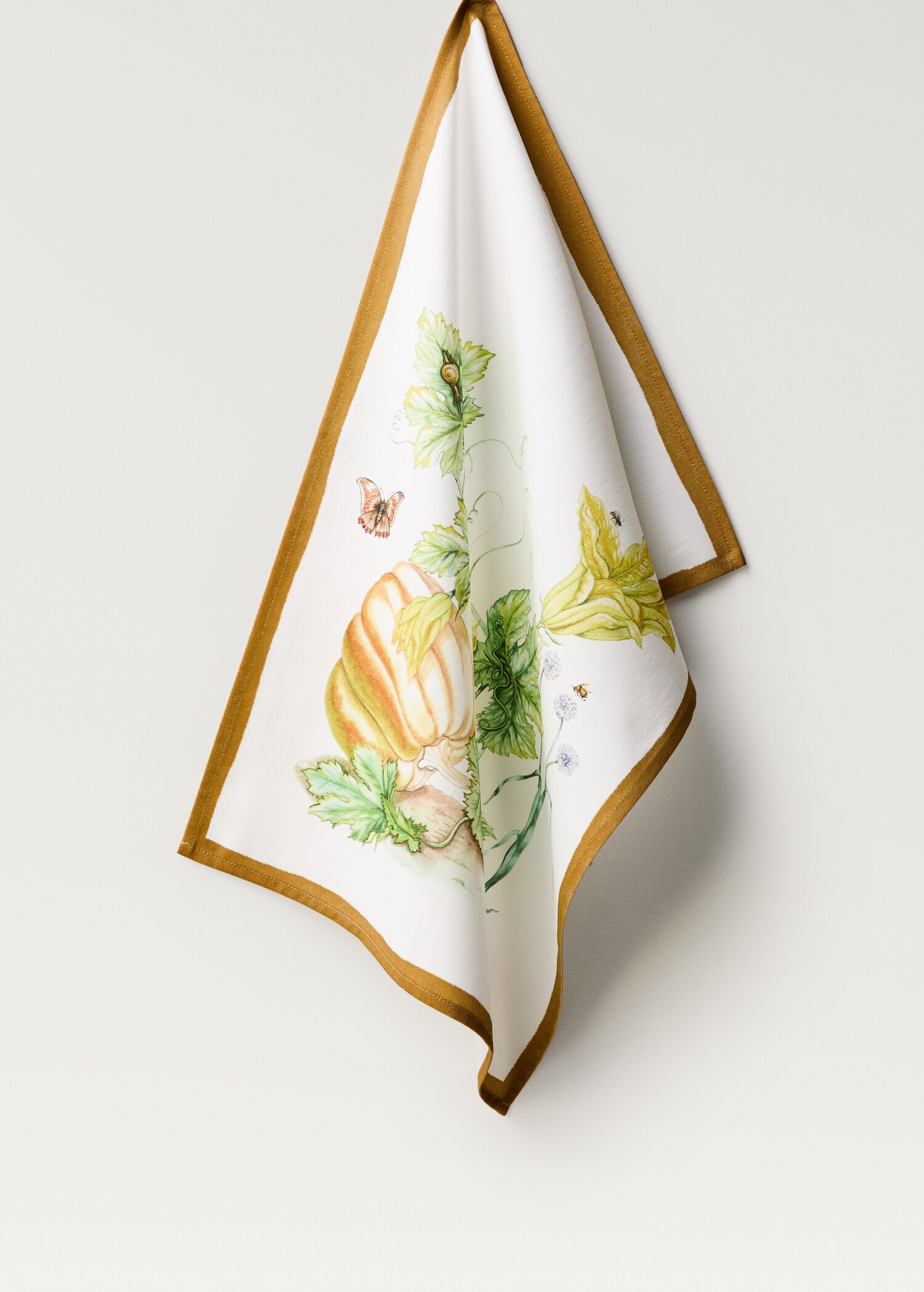 Cotton kitchen towel with vegetable print - Article without model