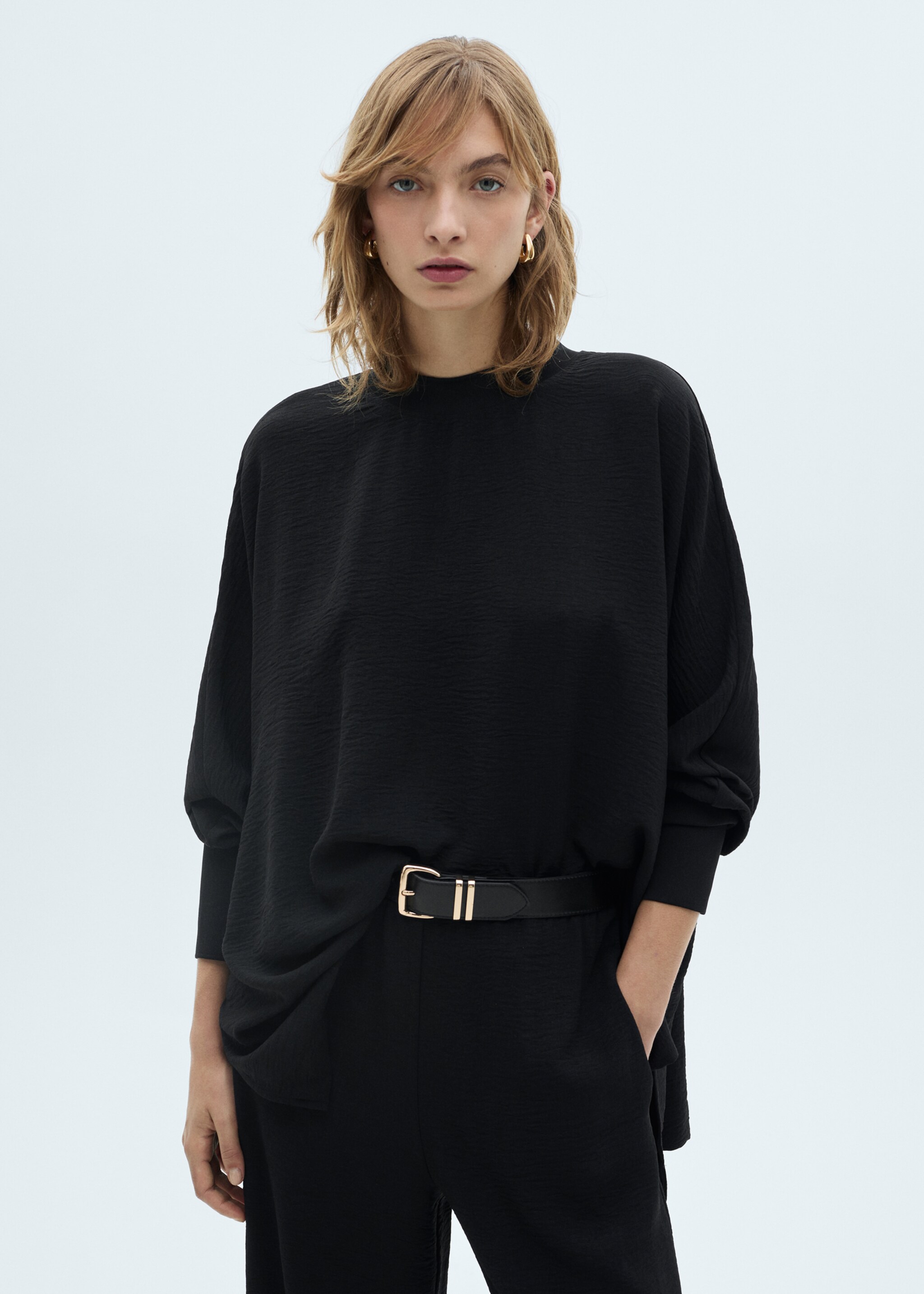 Oversized knitted sweatshirt - Medium plane