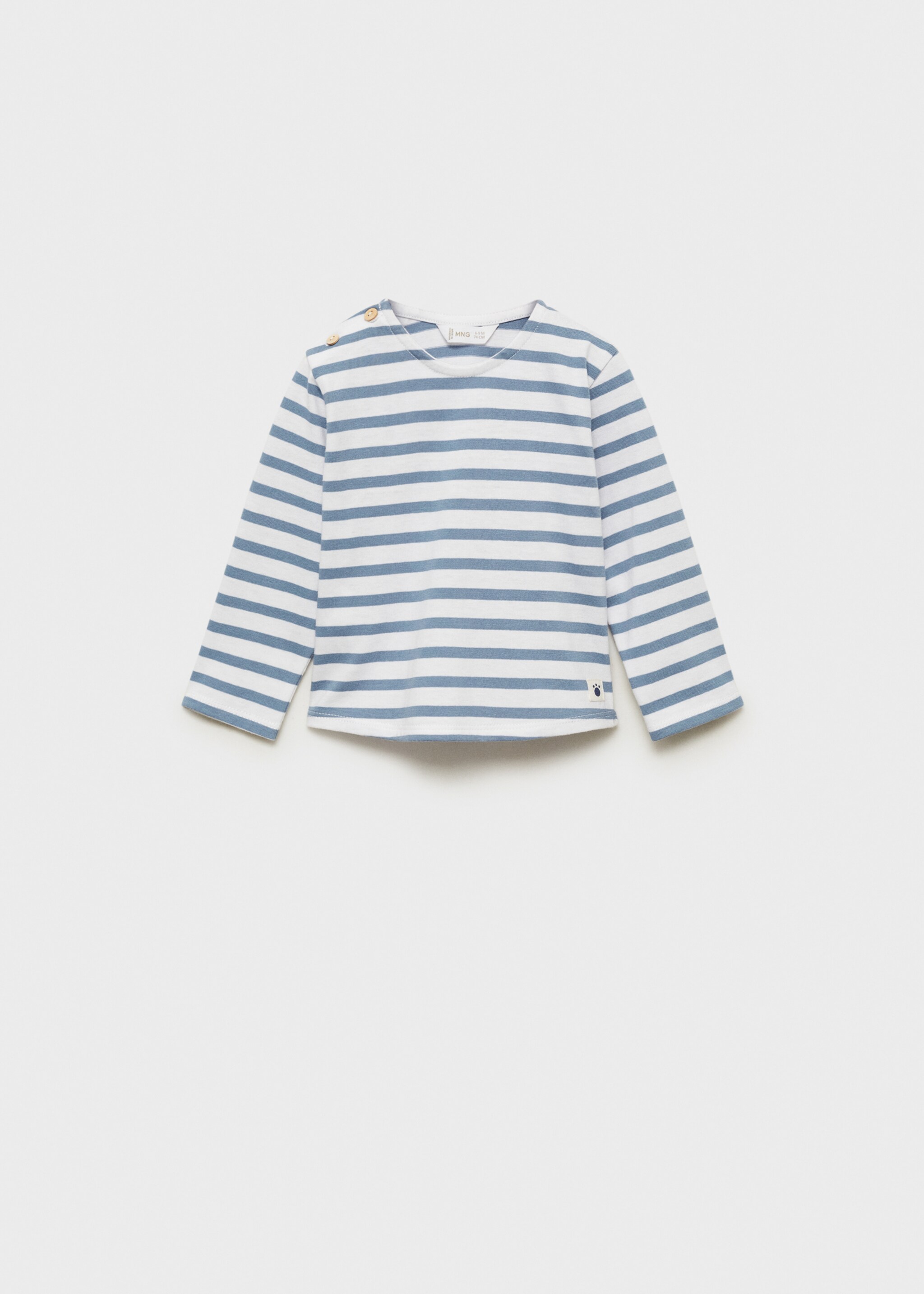 T-shirt à rayures et boutons - Article sans modèle