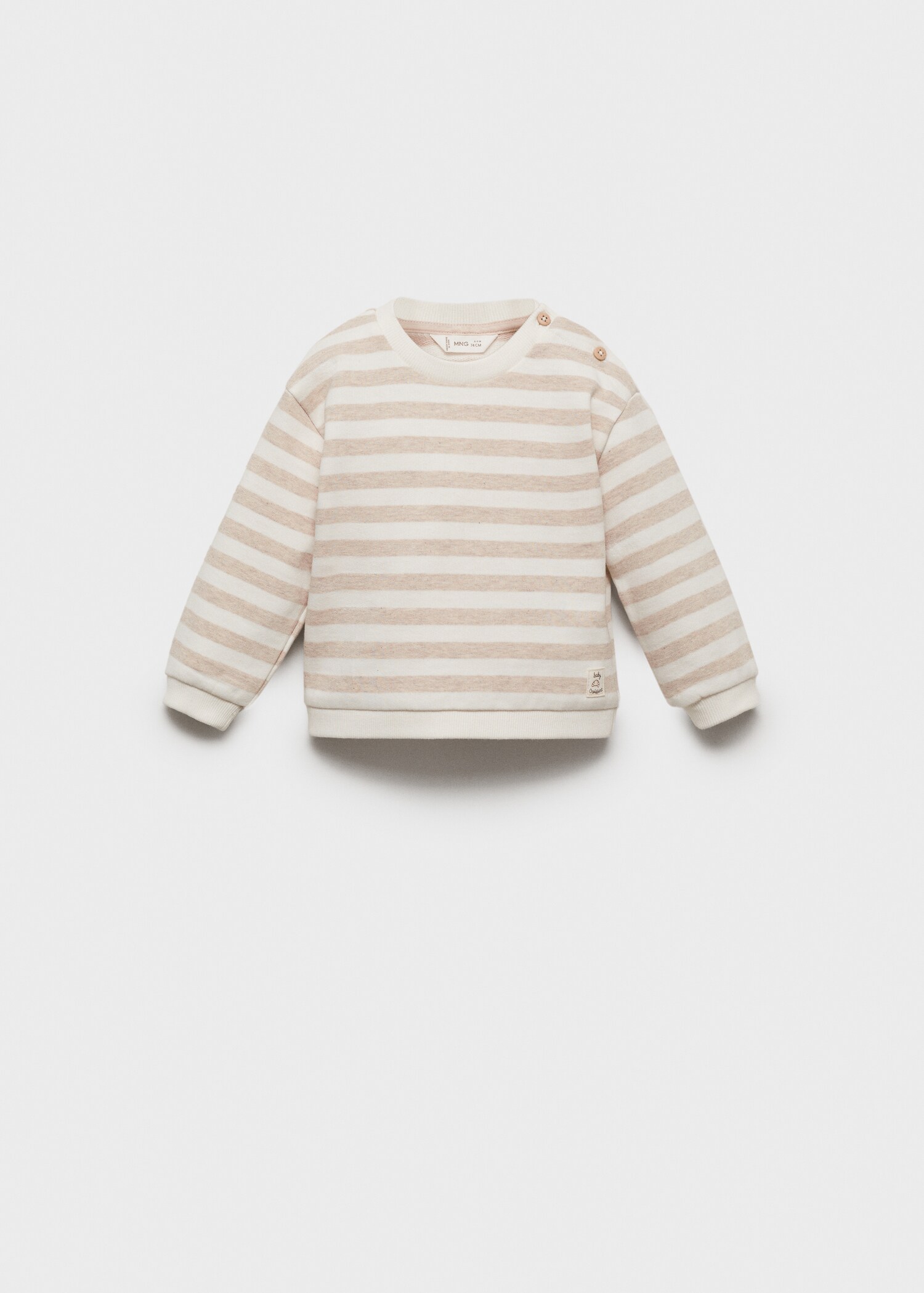 Sweat-shirt coton rayures - Article sans modèle