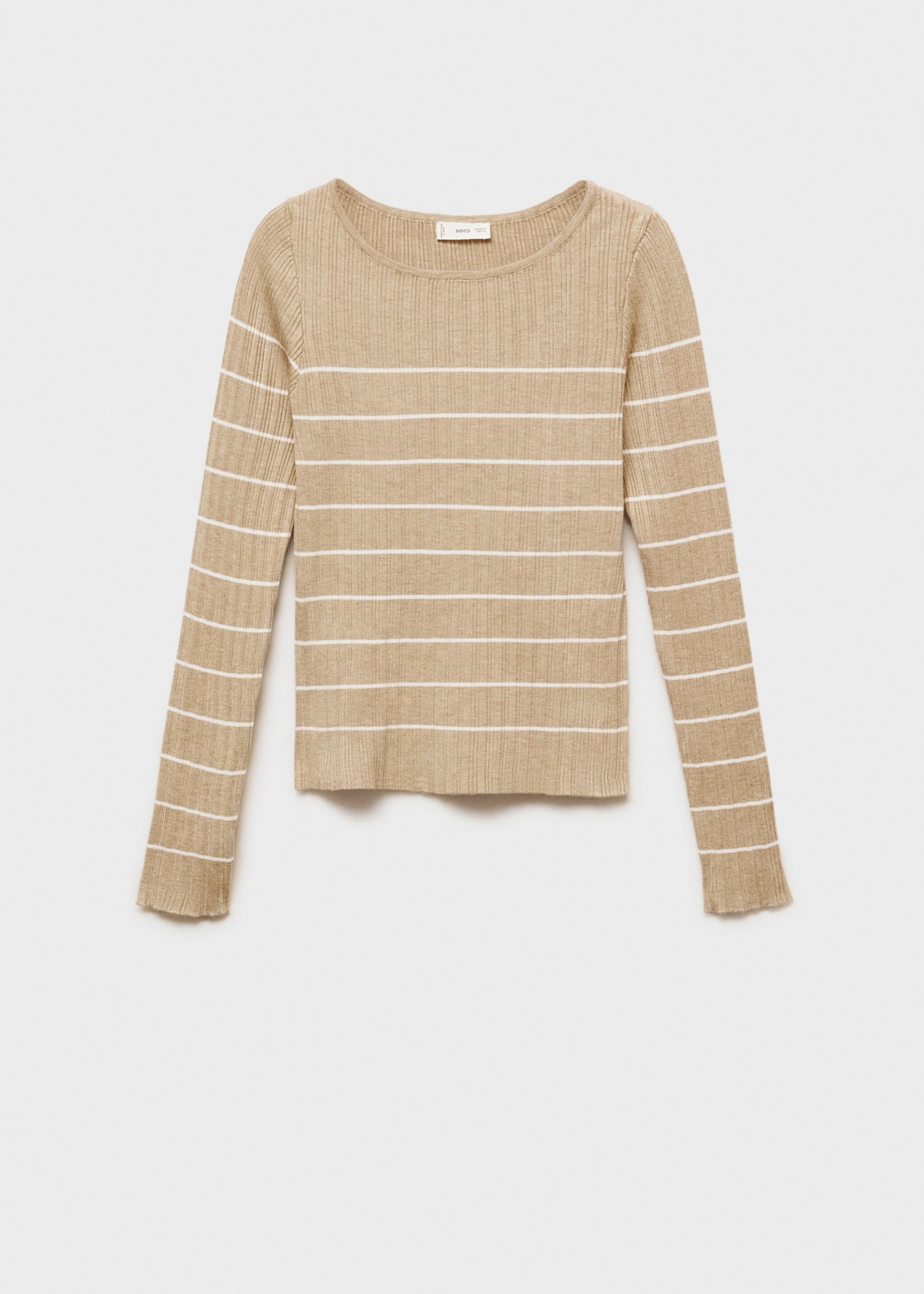 Pull-over côtelé à rayures - Article sans modèle