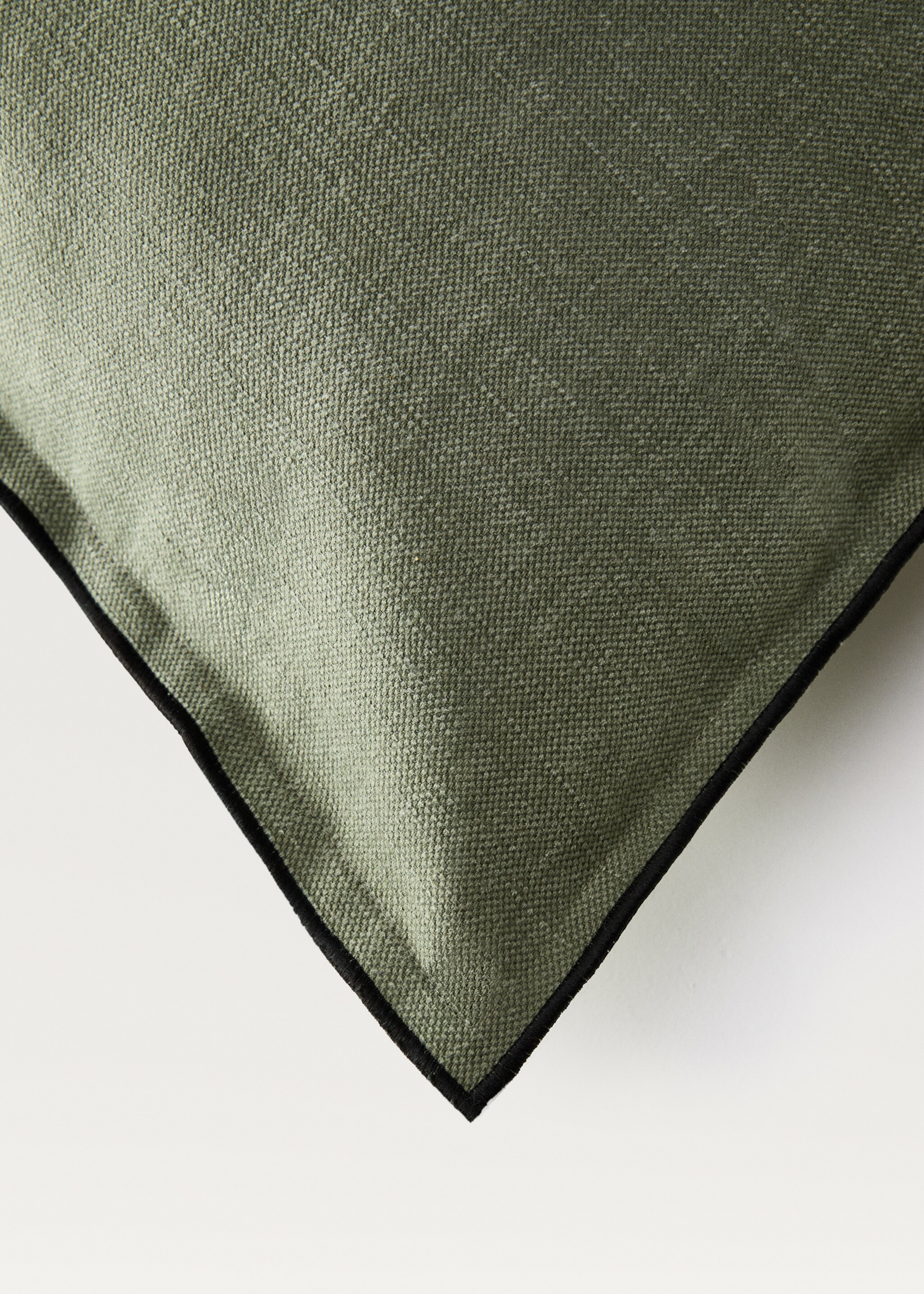 Getextureerde linnen kussenhoes met overlock lipje 50x50 cm - Detail van het artikel 2