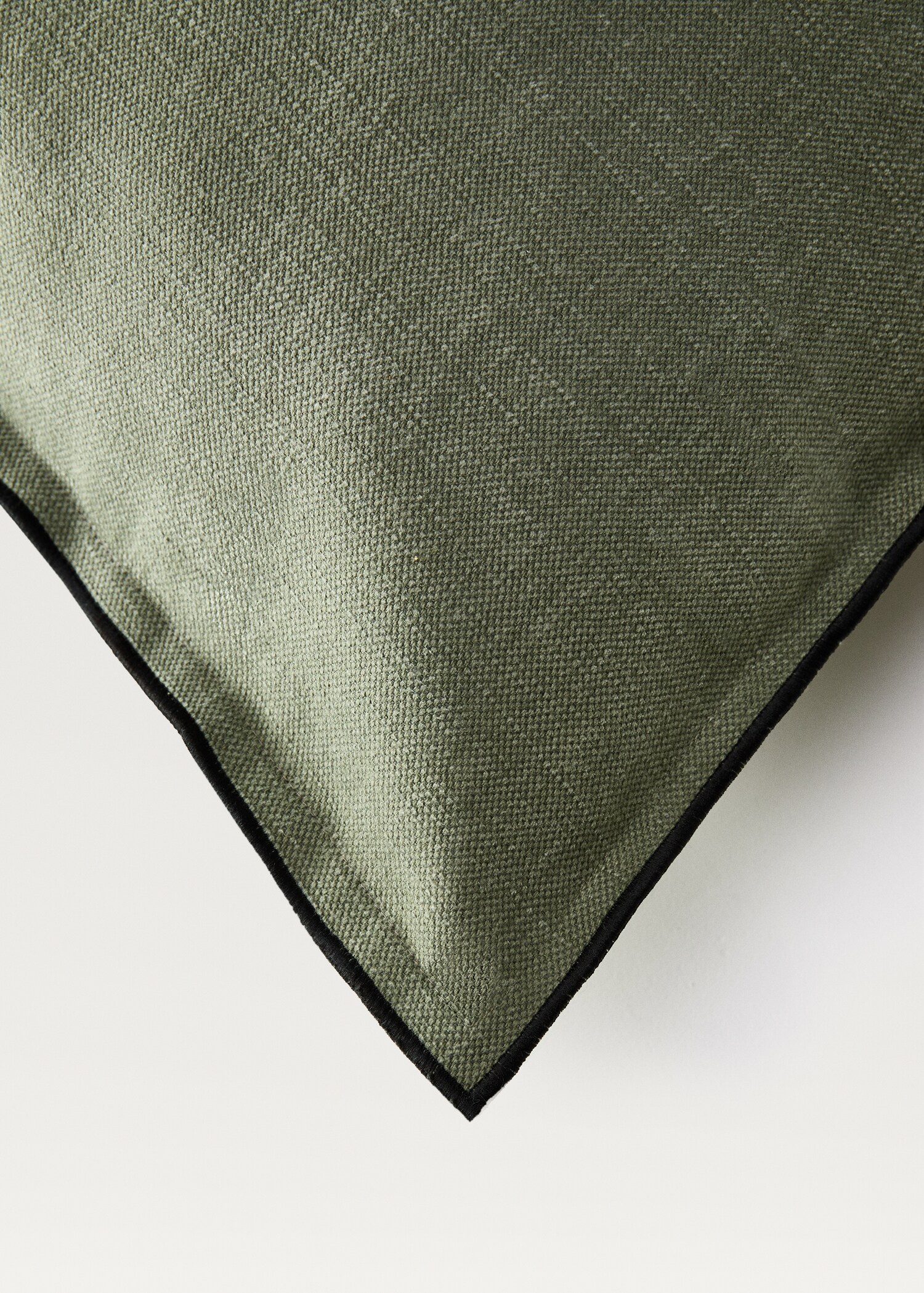Kuddfodral bomull-linne med overlock 50x50 cm - Detaljer om artikeln 2