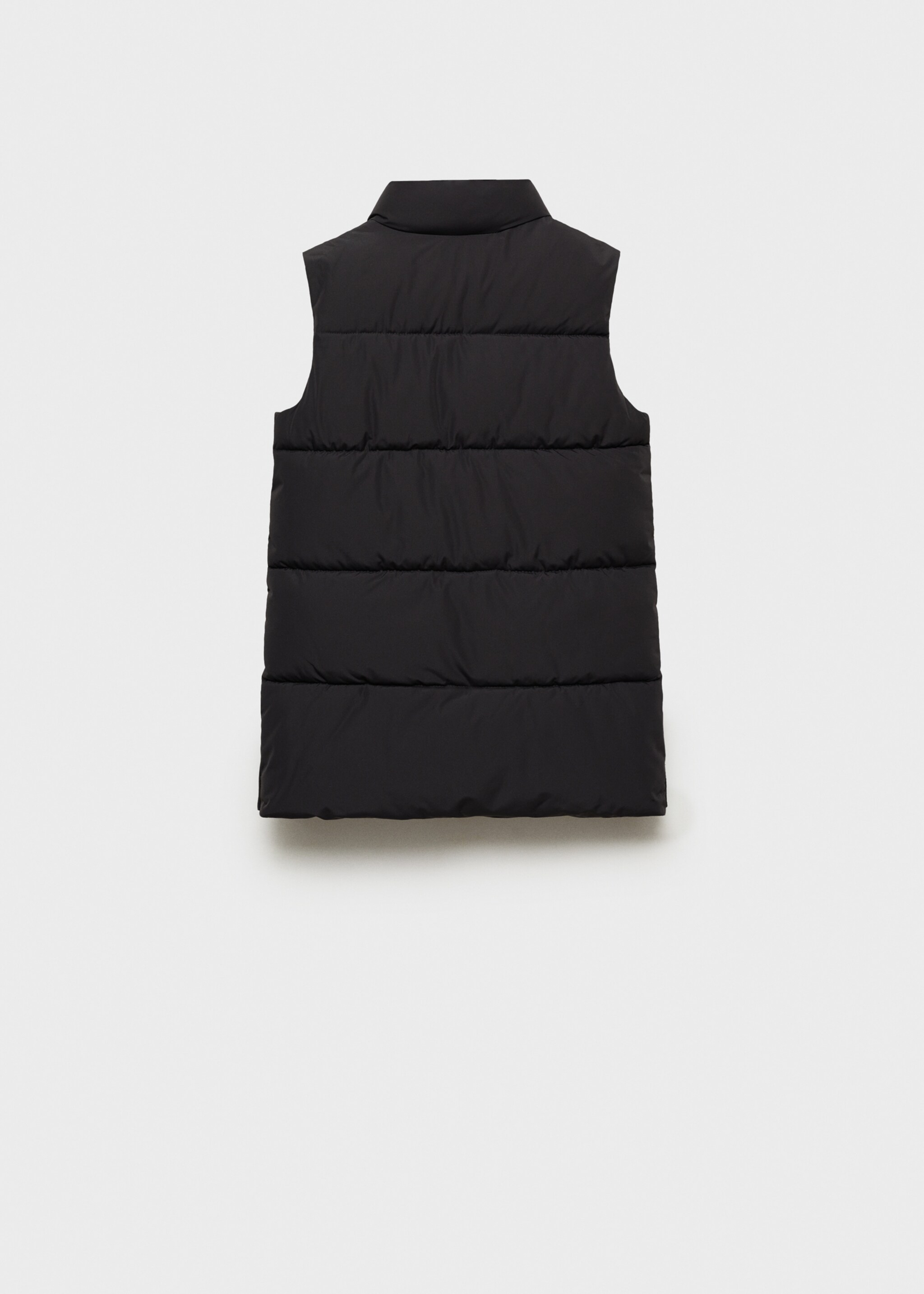 Long quilted gilet - Reverse of the article