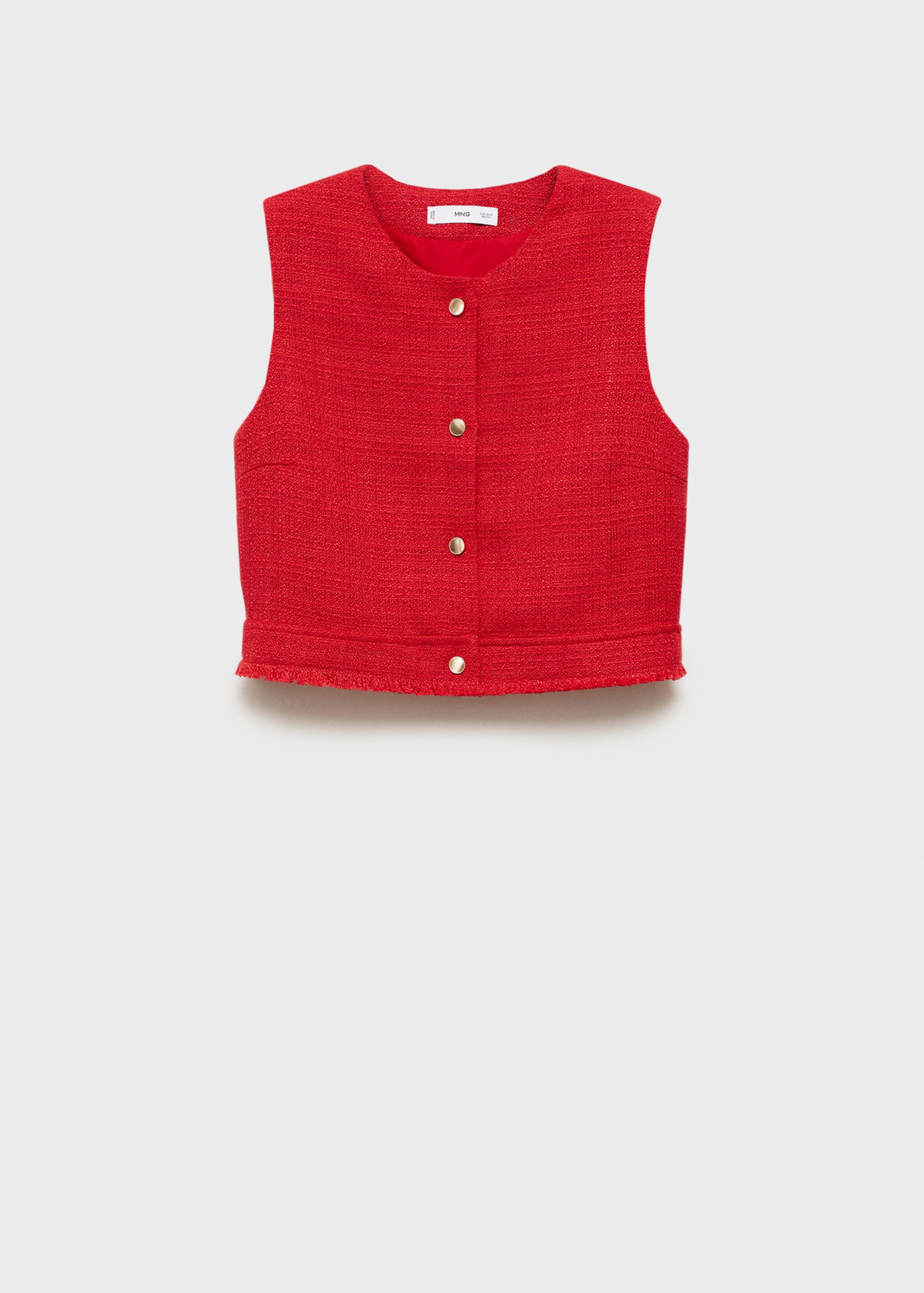 Gilet tweed boutons - Article sans modèle