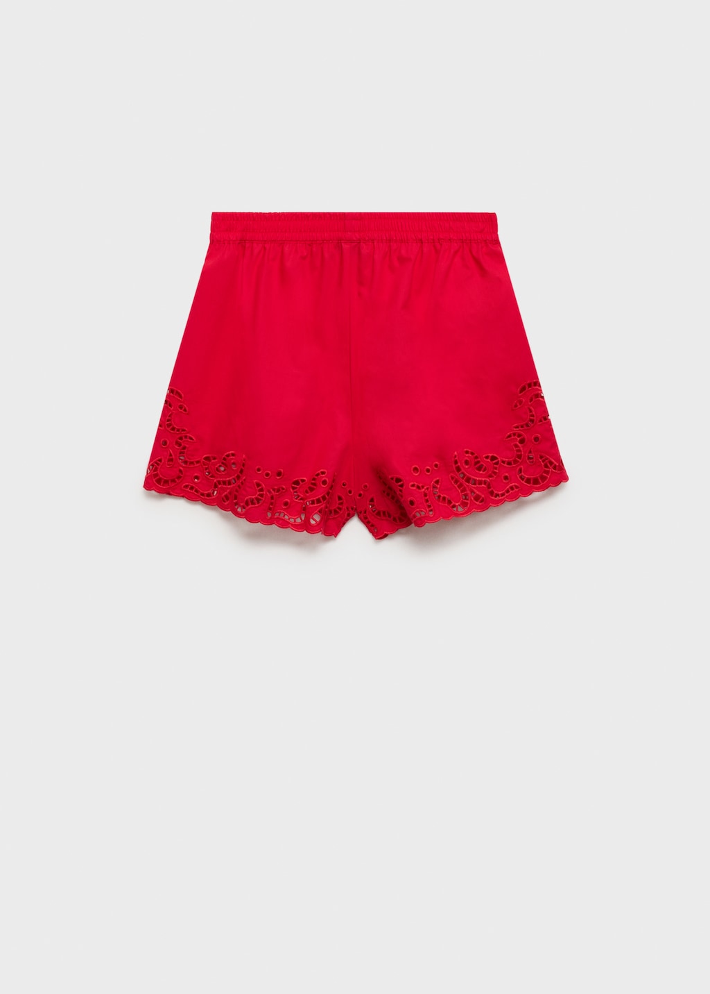 Cotton shorts with openwork details - Women | MANGO USA