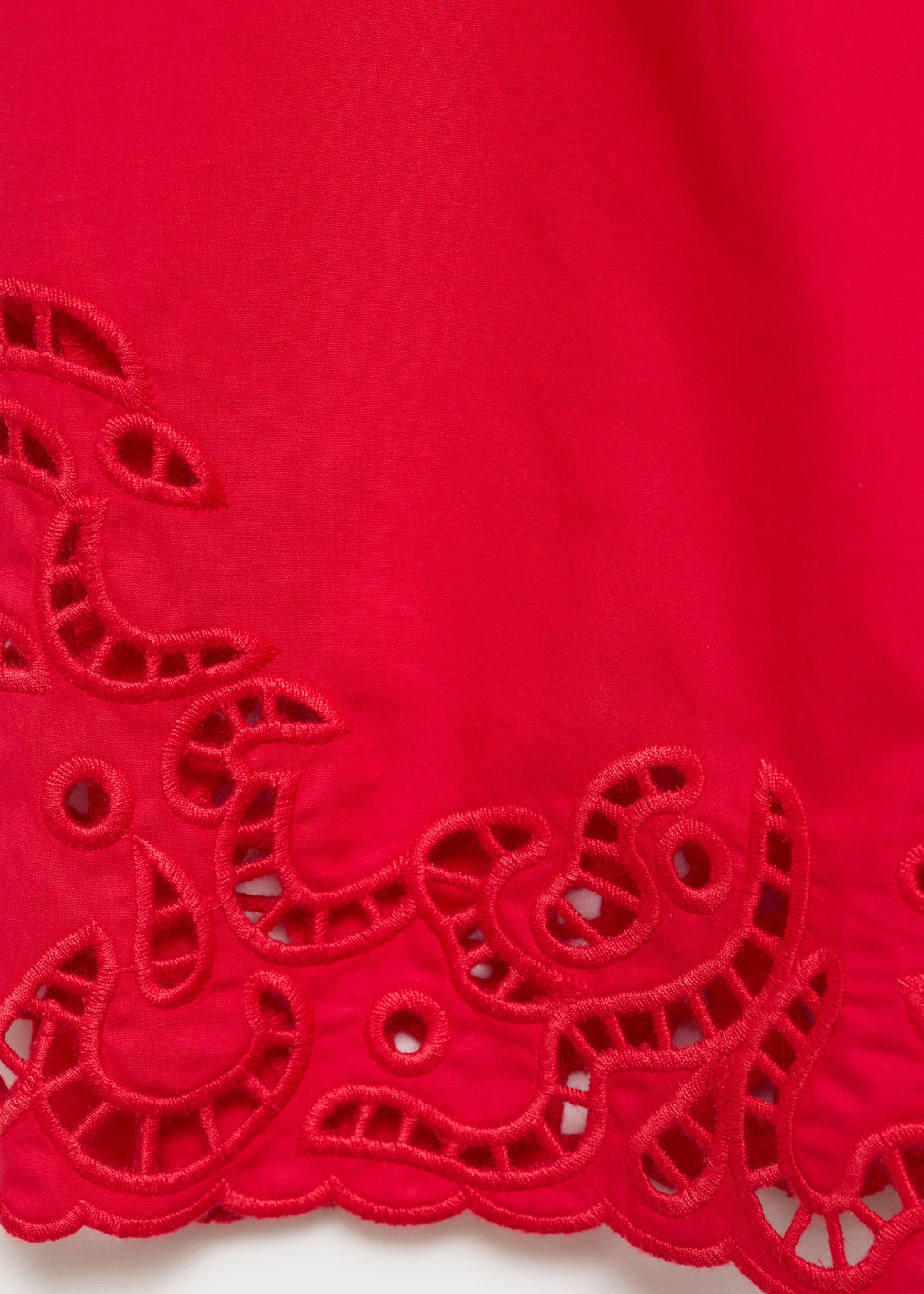 Cotton shorts with openwork details - Details of the article 0