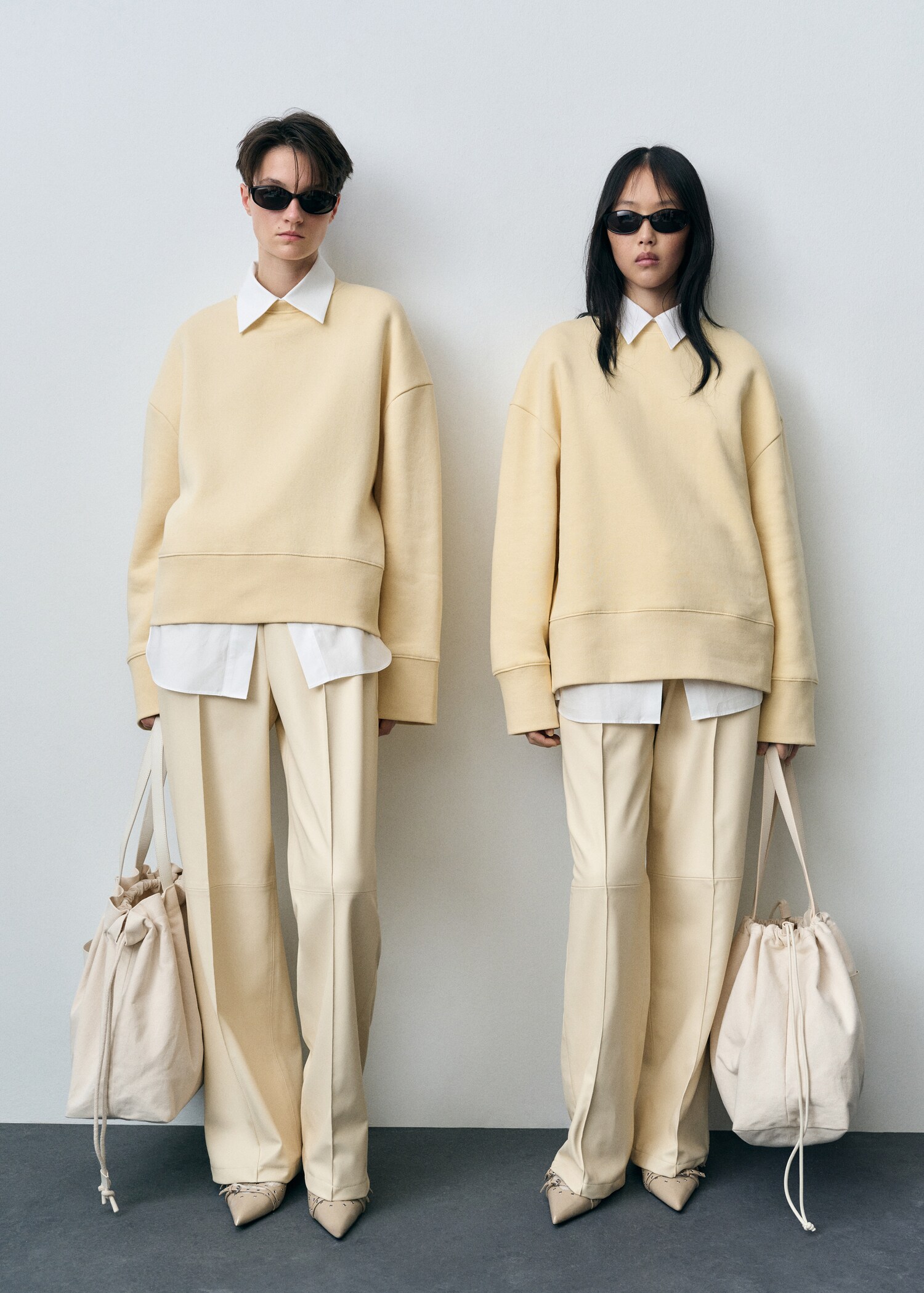 Wide-leg leather-effect trousers - Details of the article 2