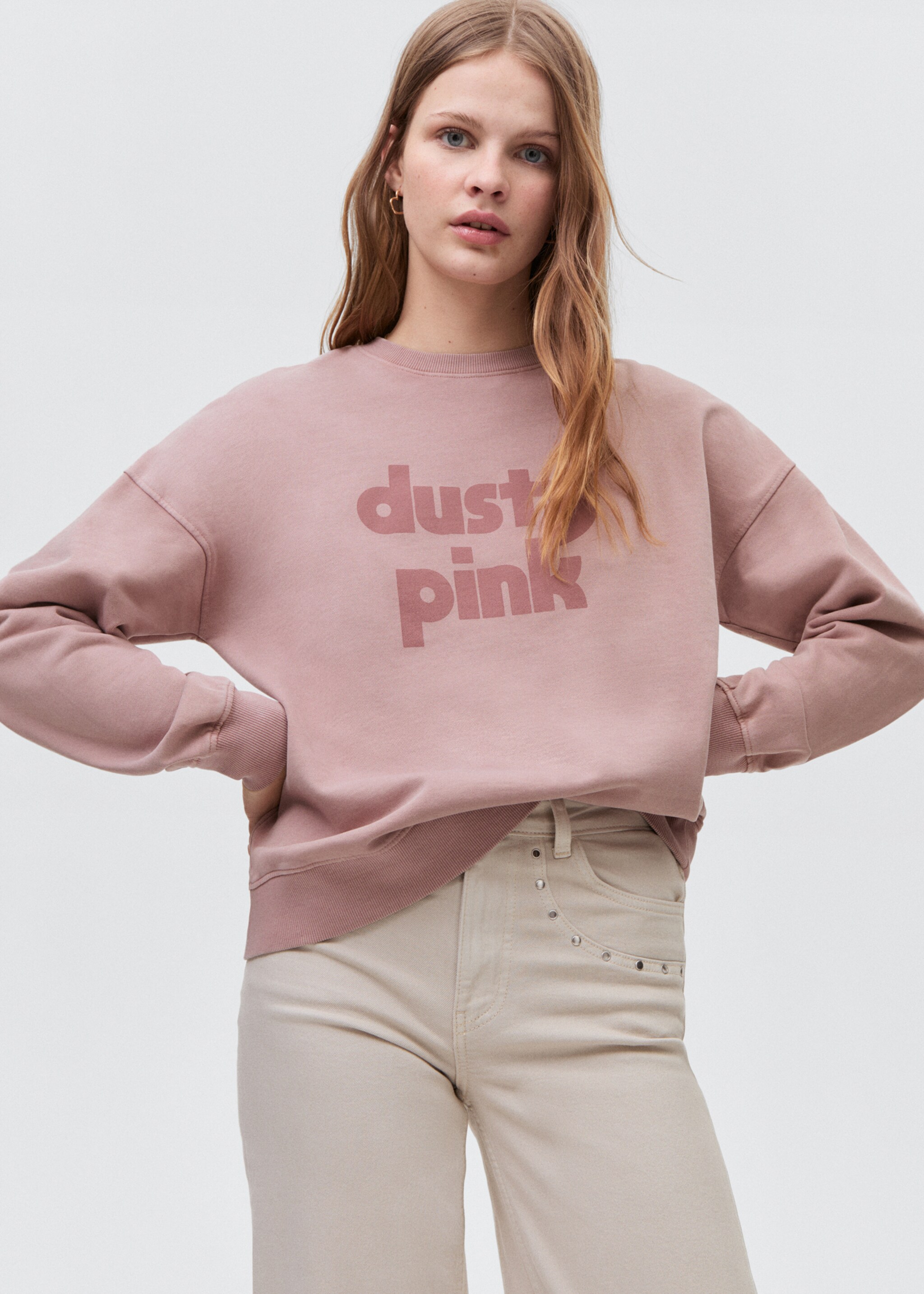 Cotton-blend printed sweatshirt - Medium plane