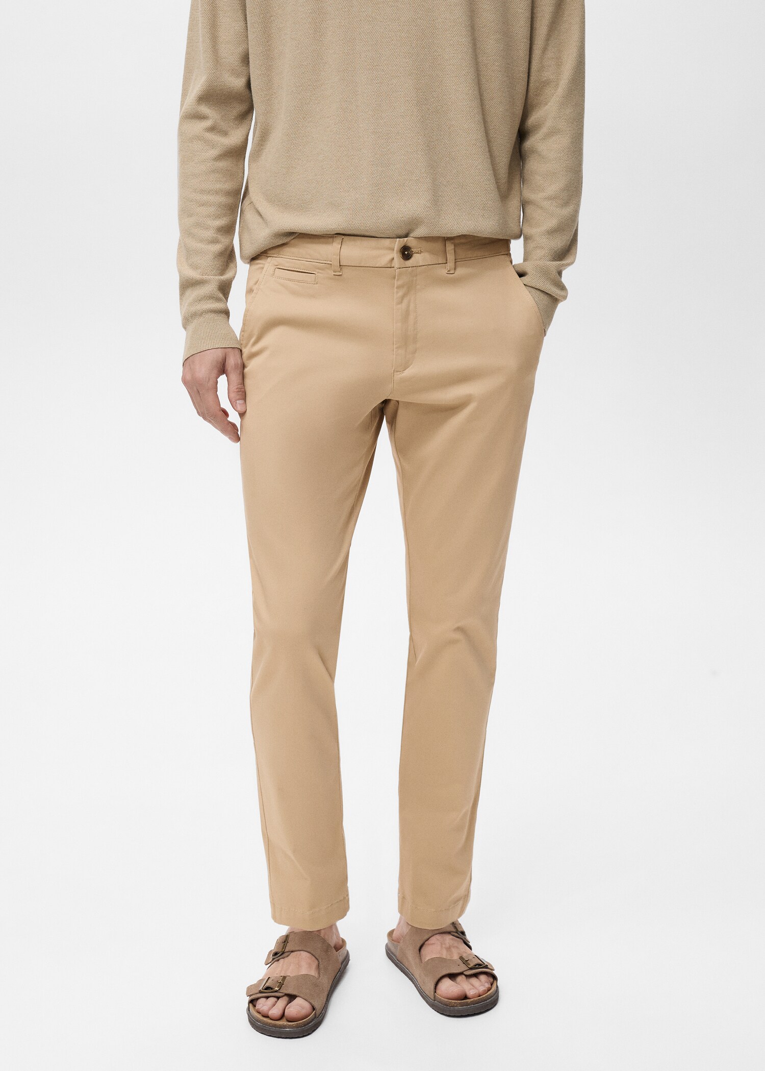 Prato cropped tapered chino trousers - Medium plane