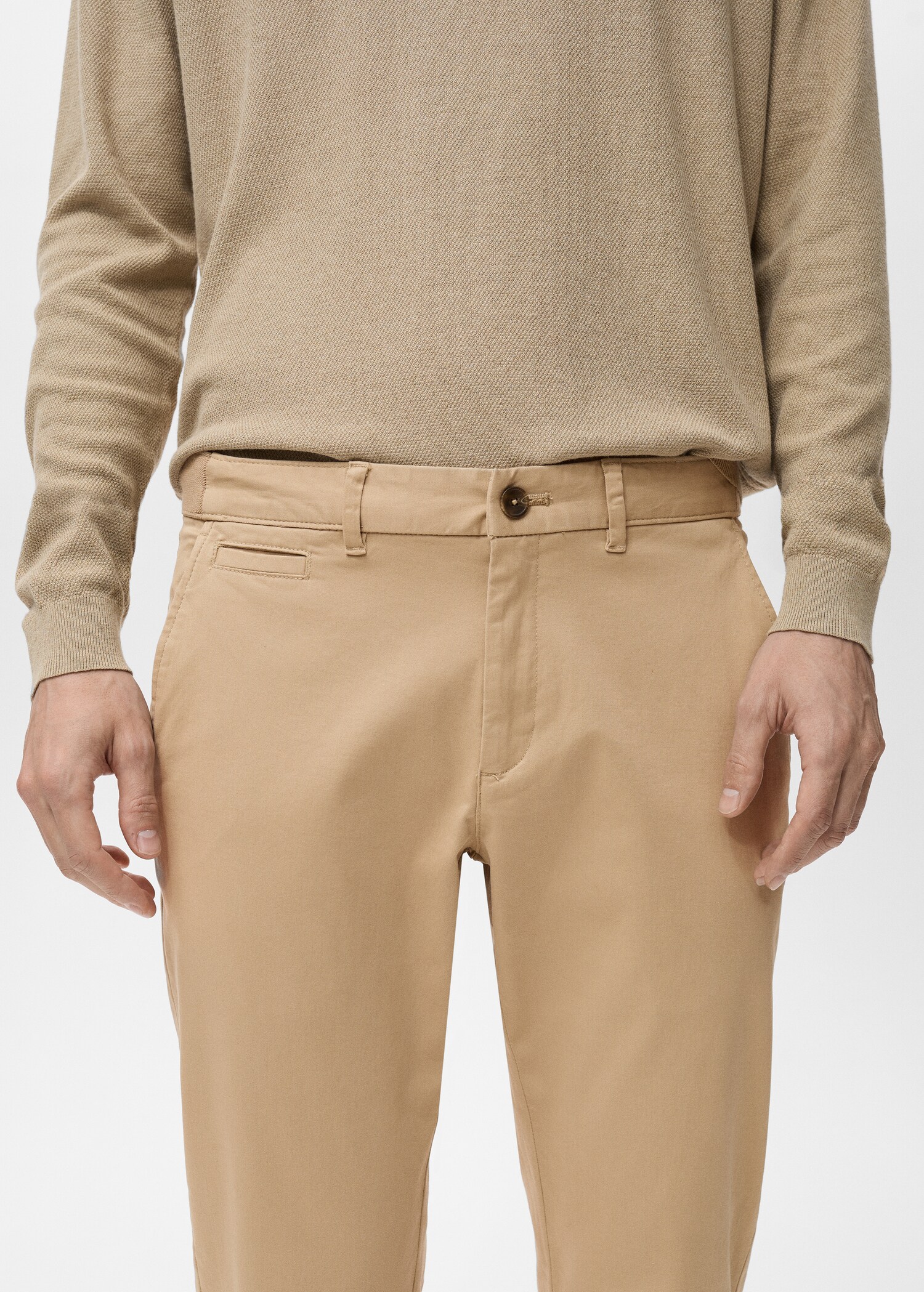 Prato cropped tapered chino trousers - Details of the article 1