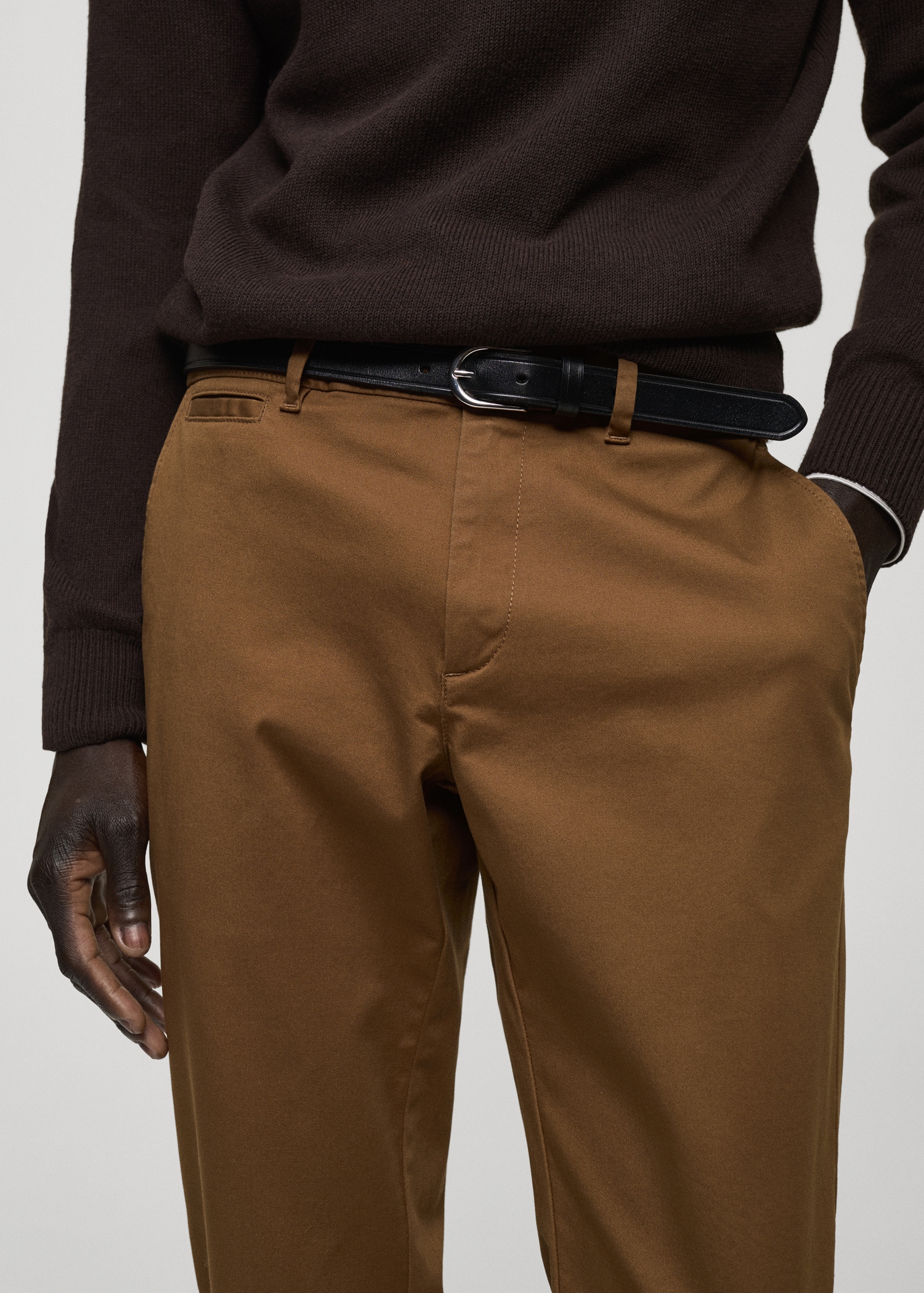 Prato cropped tapered chino trousers - Details of the article 1