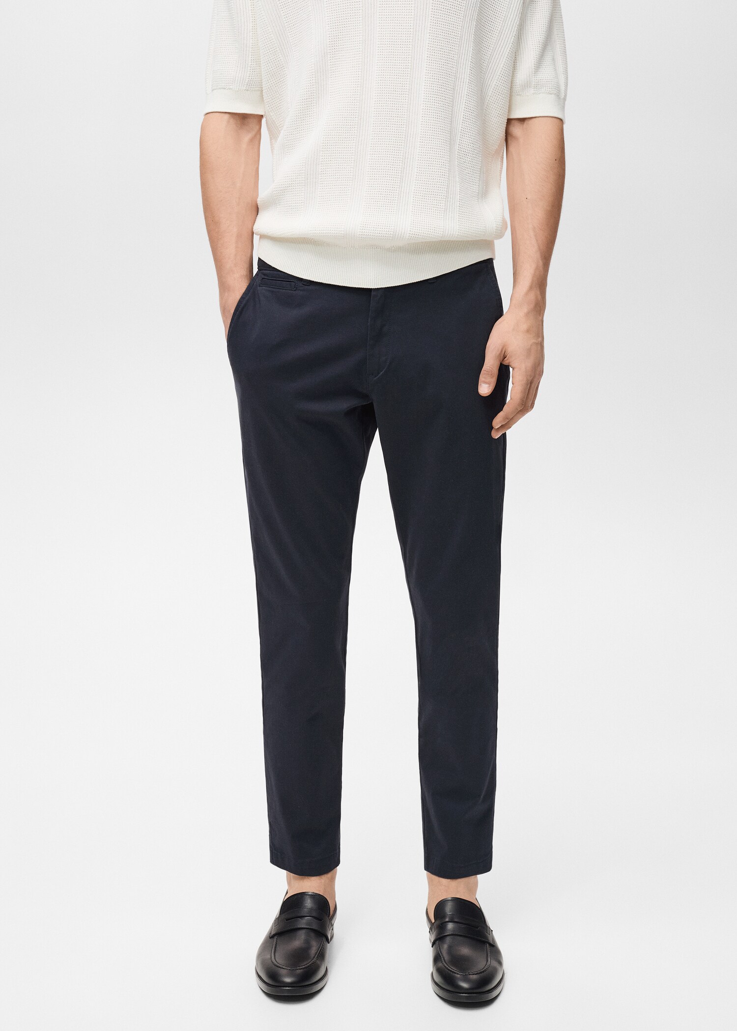 Prato cropped tapered chino trousers - Medium plane