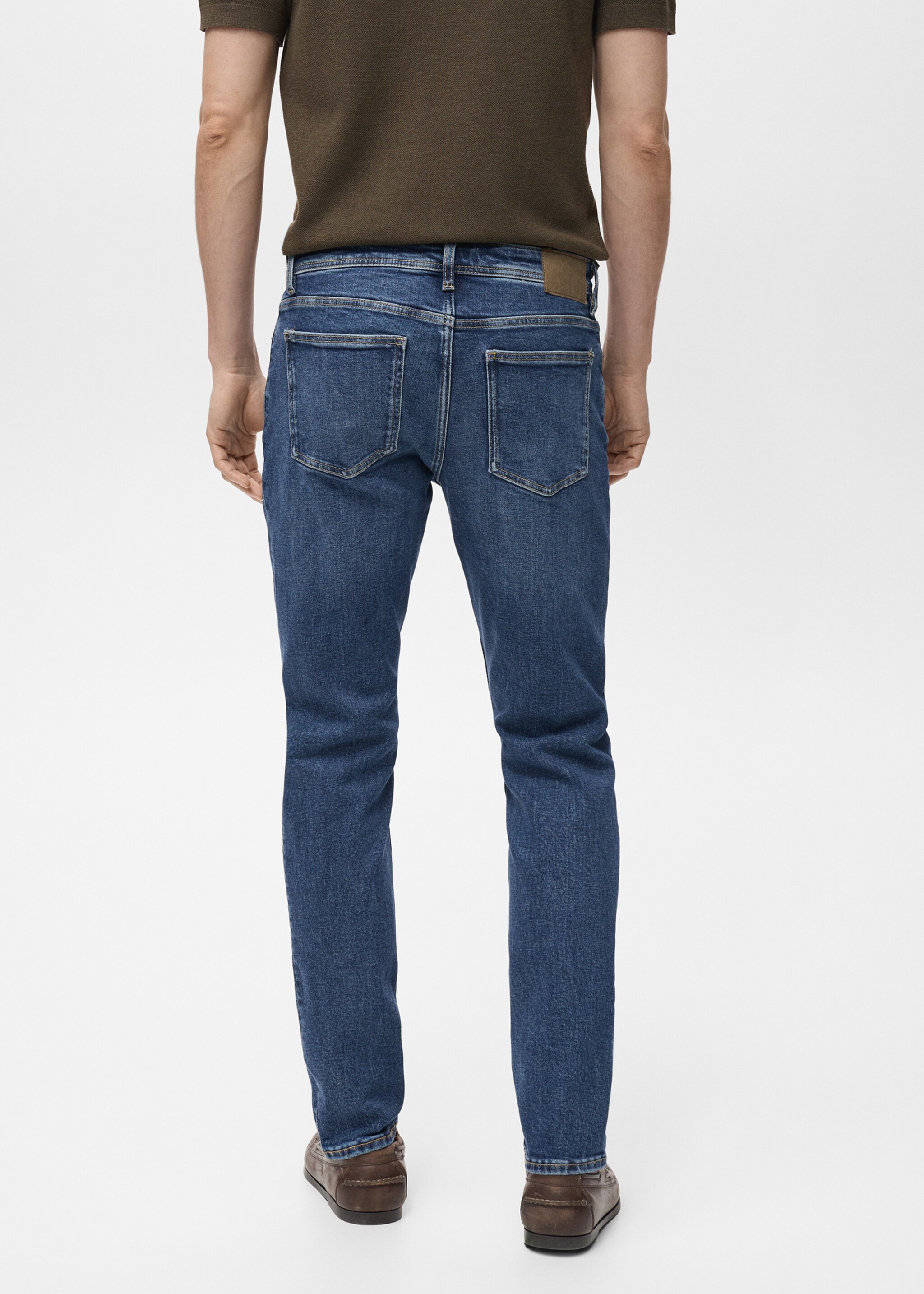 Slim Fit-Jeans Jan im Used-Look mit dunkler Waschung - Rückseite des Artikels