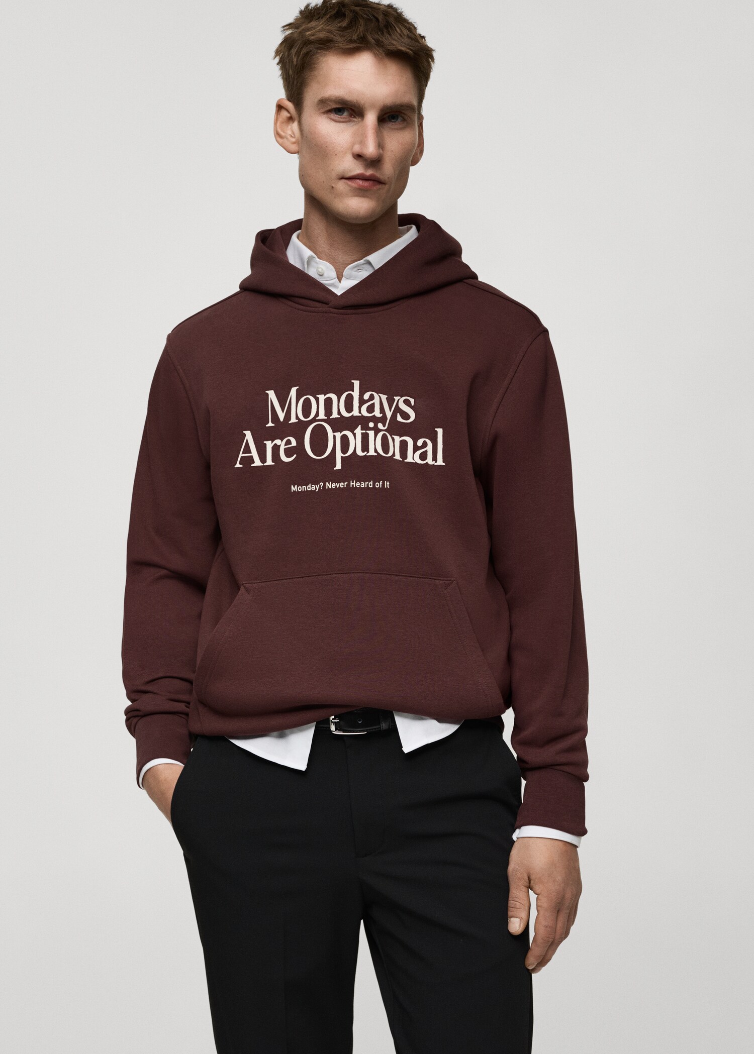 Gemustertes Baumwoll-Sweatshirt - Mittlere Ansicht