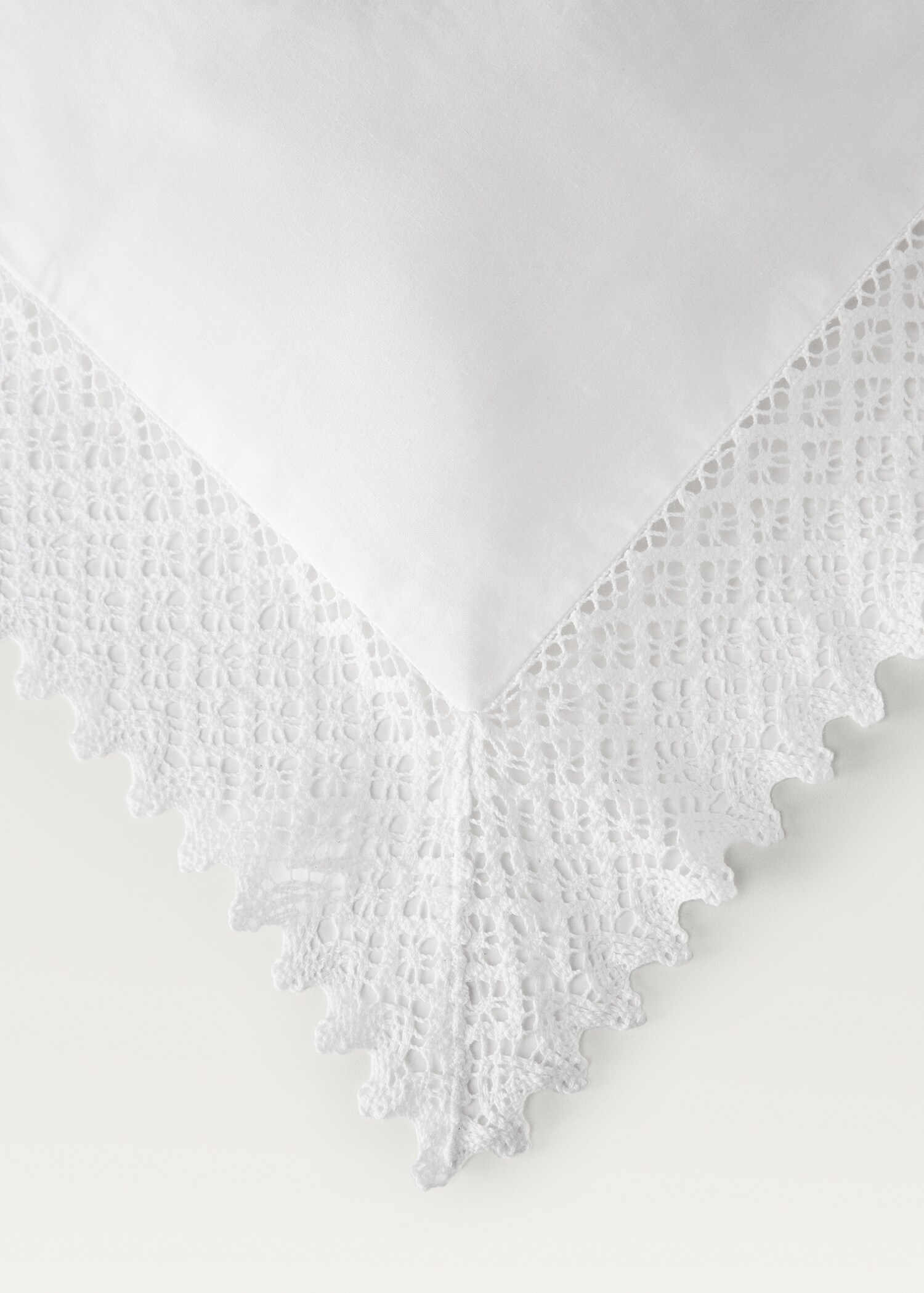 Bettbezug aus Baumwoll-Perkal mit Seidenspitzenbesatz für 135/140 cm Bett - Detail des Artikels 3