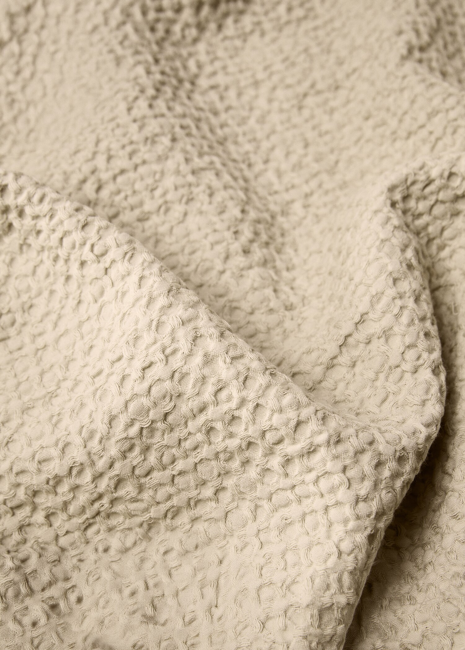 Cotton percale waffle duvet cover for 135 cm bed - Details of the article 1