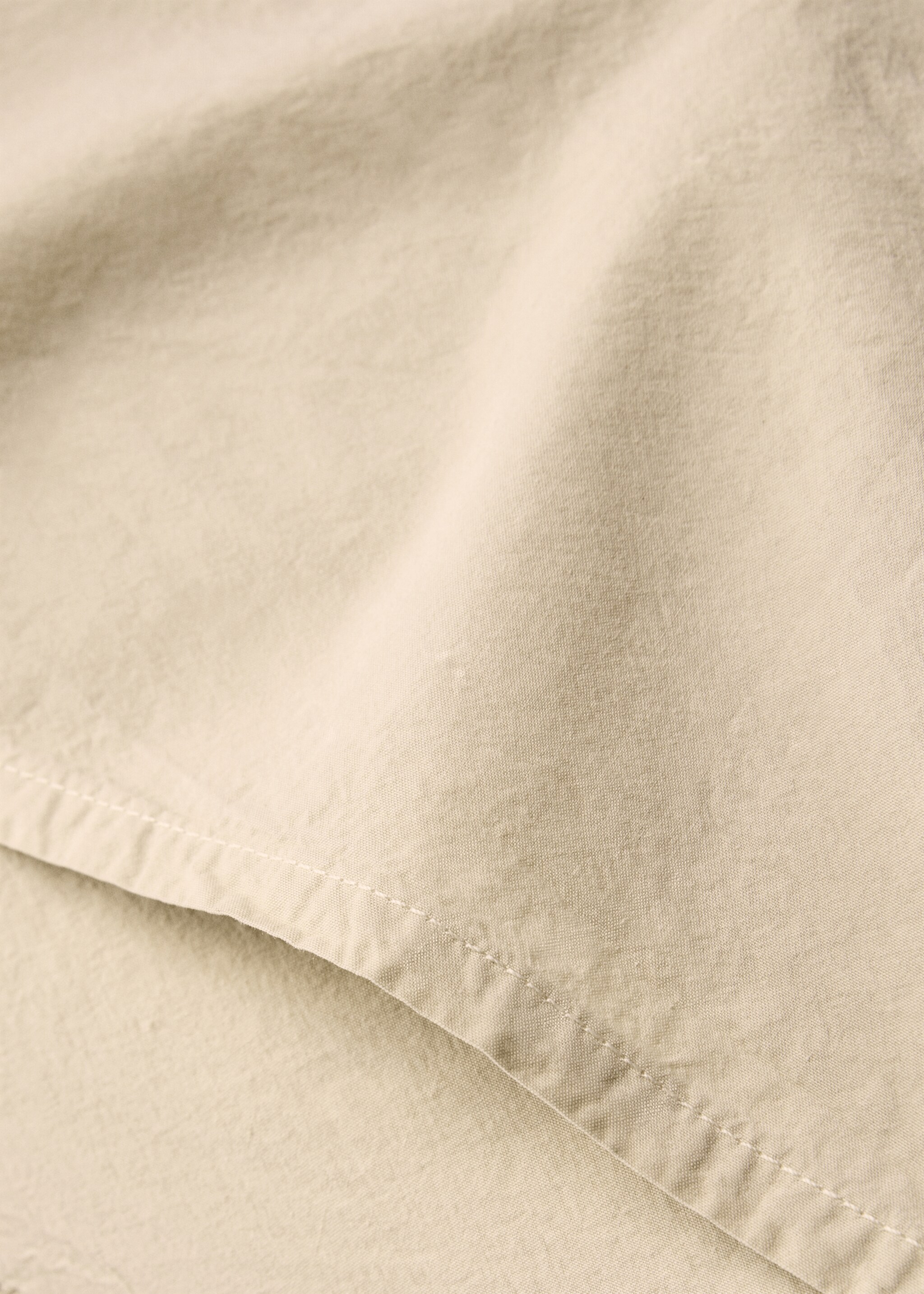 Two cotton waffle percale pillowcases 60x60 cm - Details of the article 1, Sand. Ref: 87022930-00.