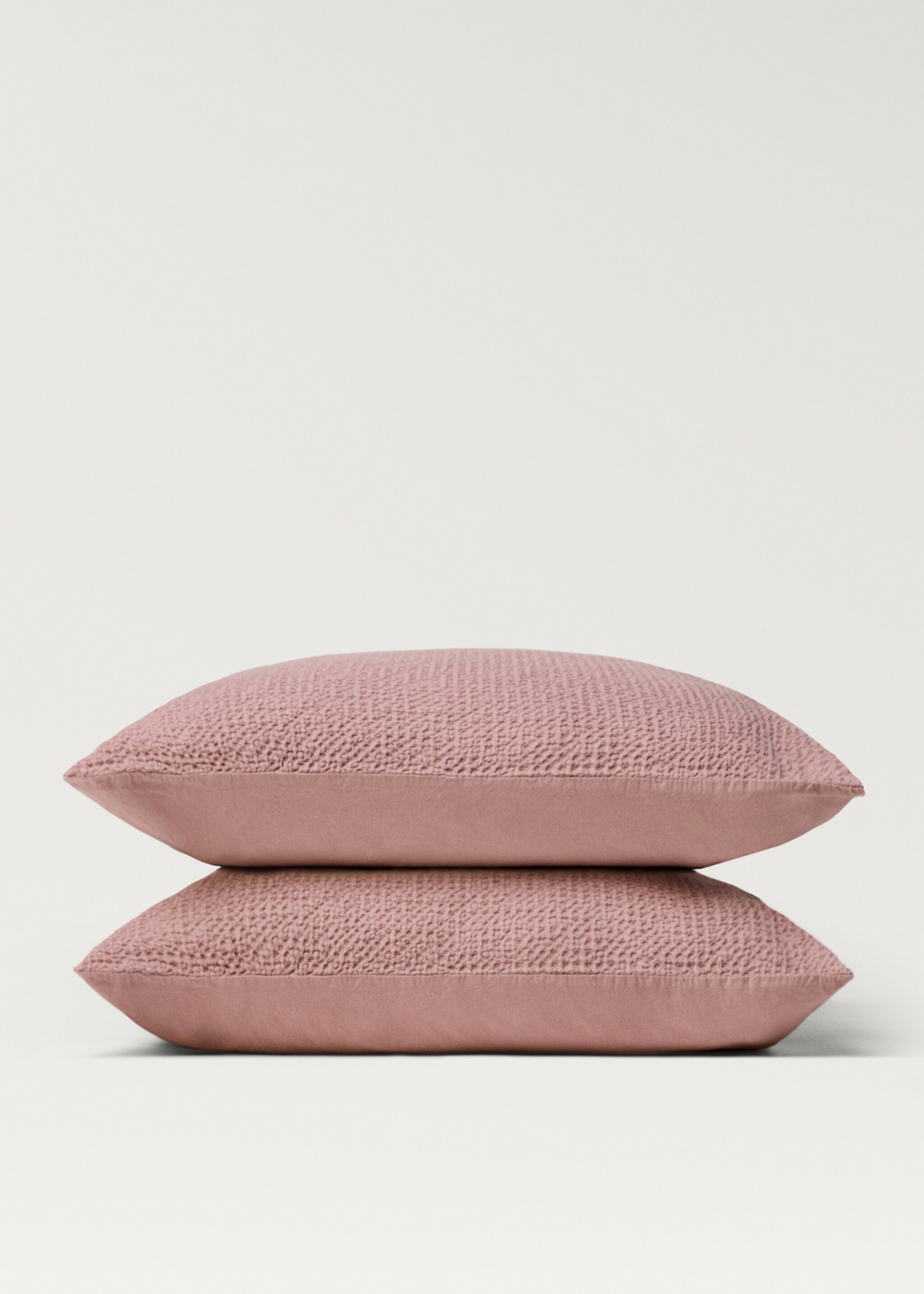 Două huse de pernă din bumbac percal waffle 60x60 cm - Detaliu al articolului 1