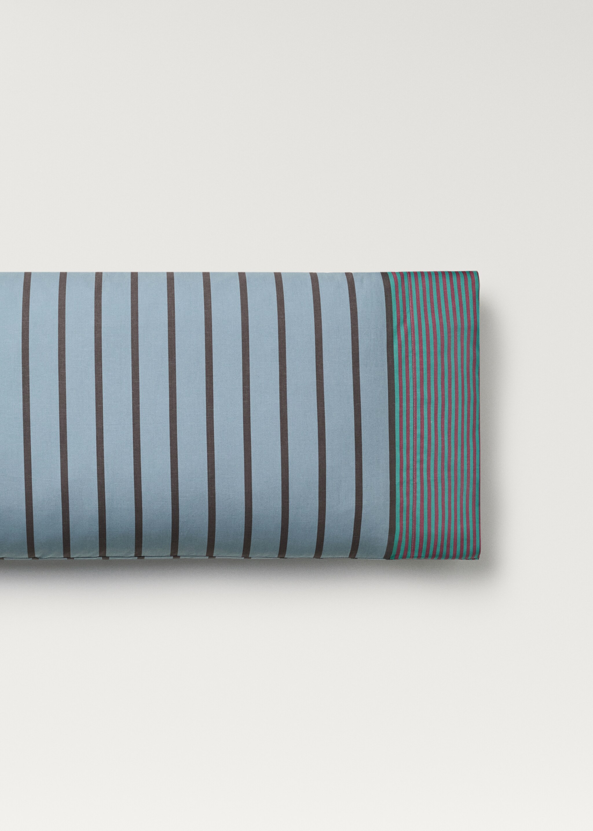 Kissenbezug aus Baumwollperkal mit Multistreifen 45x110 cm - Artikel ohne Model