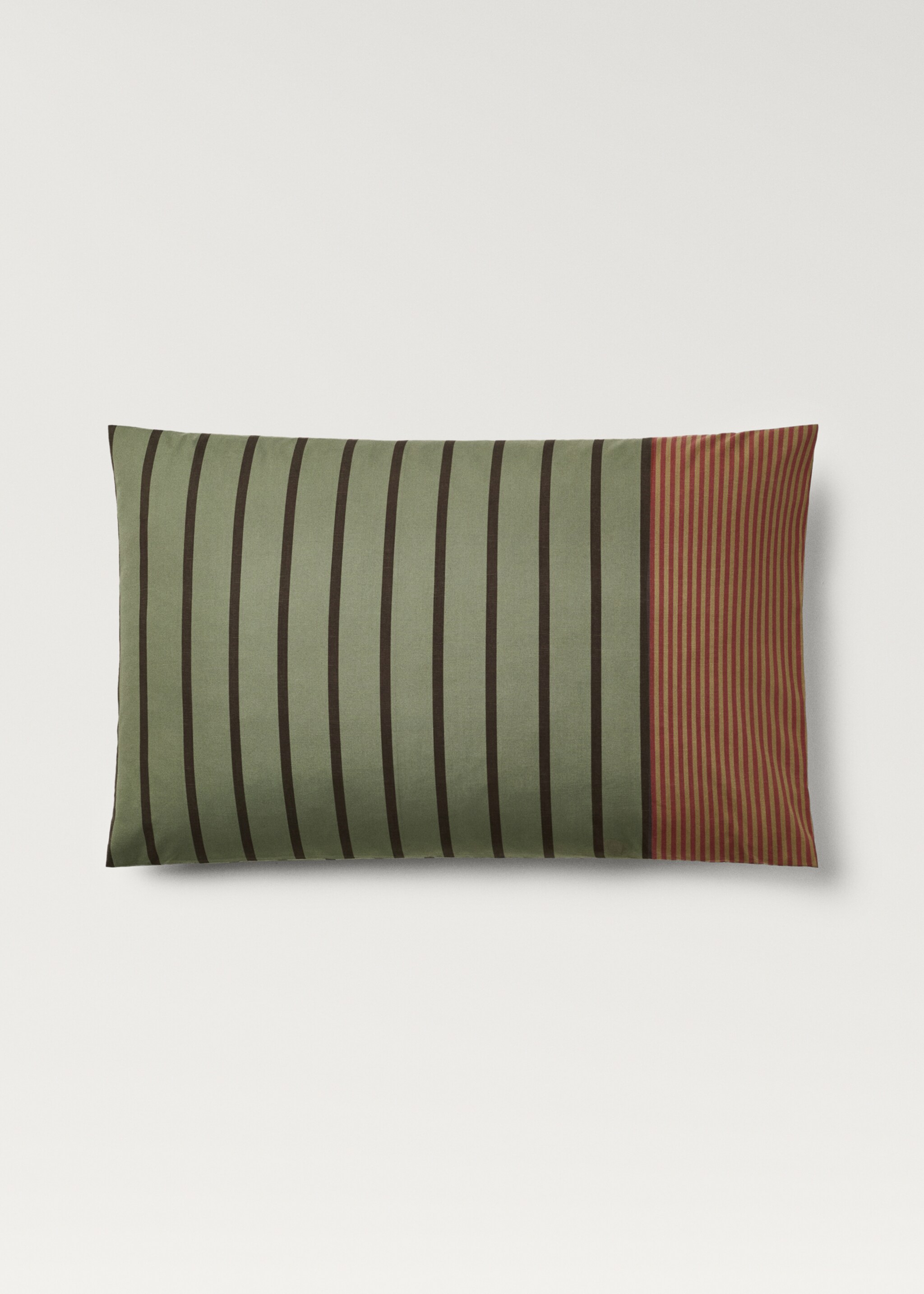 Duas capas de almofada de percal multirriscas 50x75 cm - Artigo sem modelo