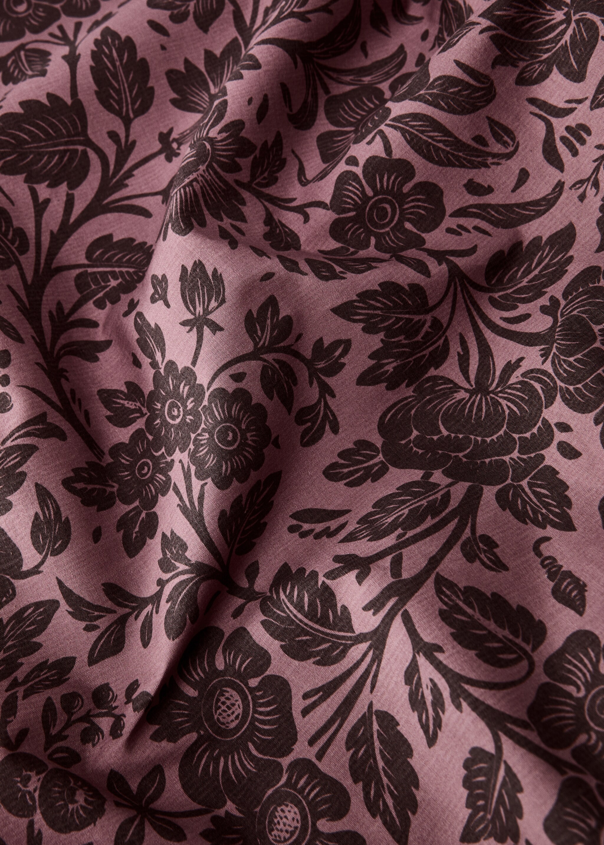 Llençol de dalt cotó percal estampat flor bicolor llit 150/160 cm - Detall de l'article 1