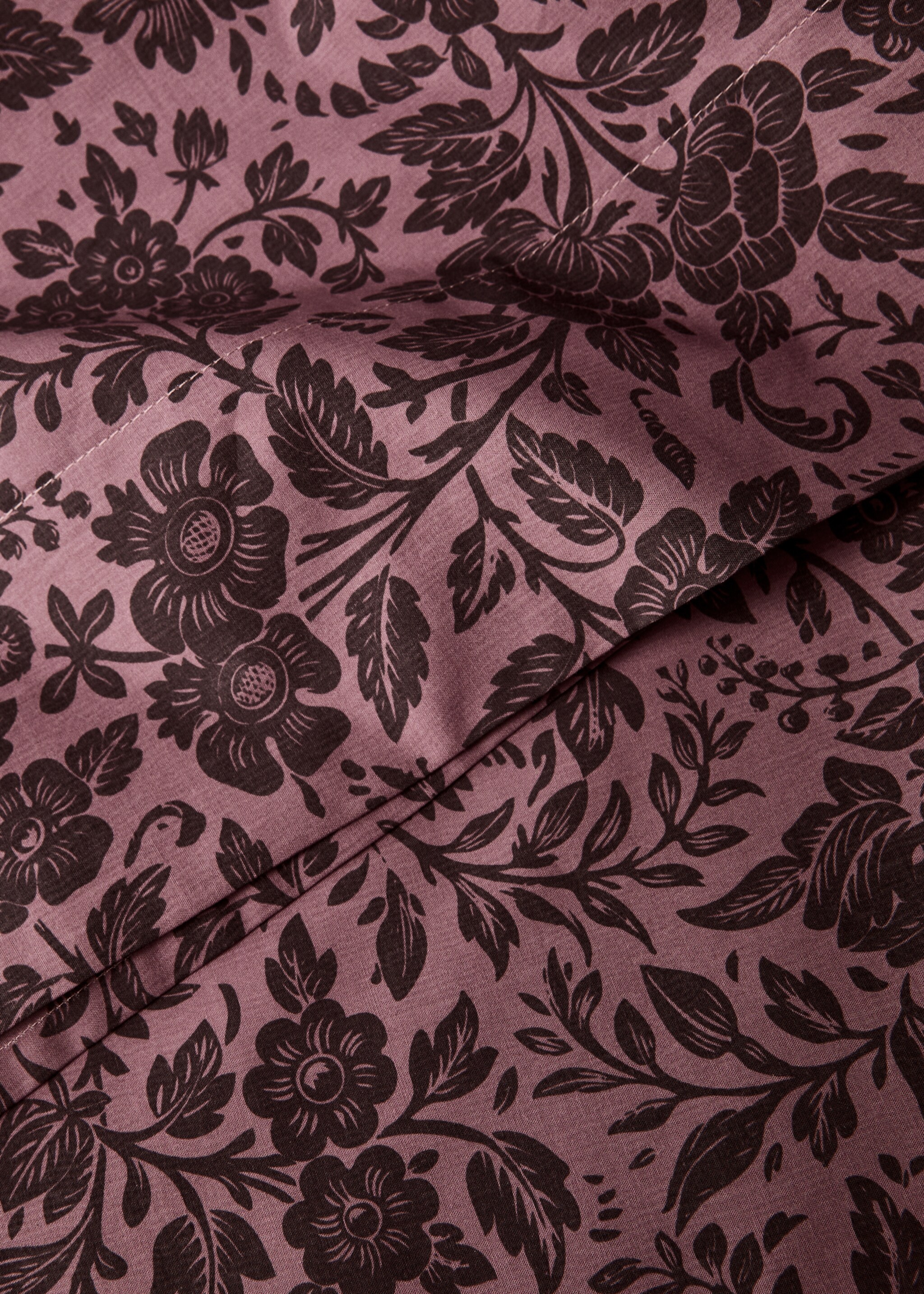 Llençol de dalt cotó percal estampat flor bicolor llit 150/160 cm - Detall de l'article 2