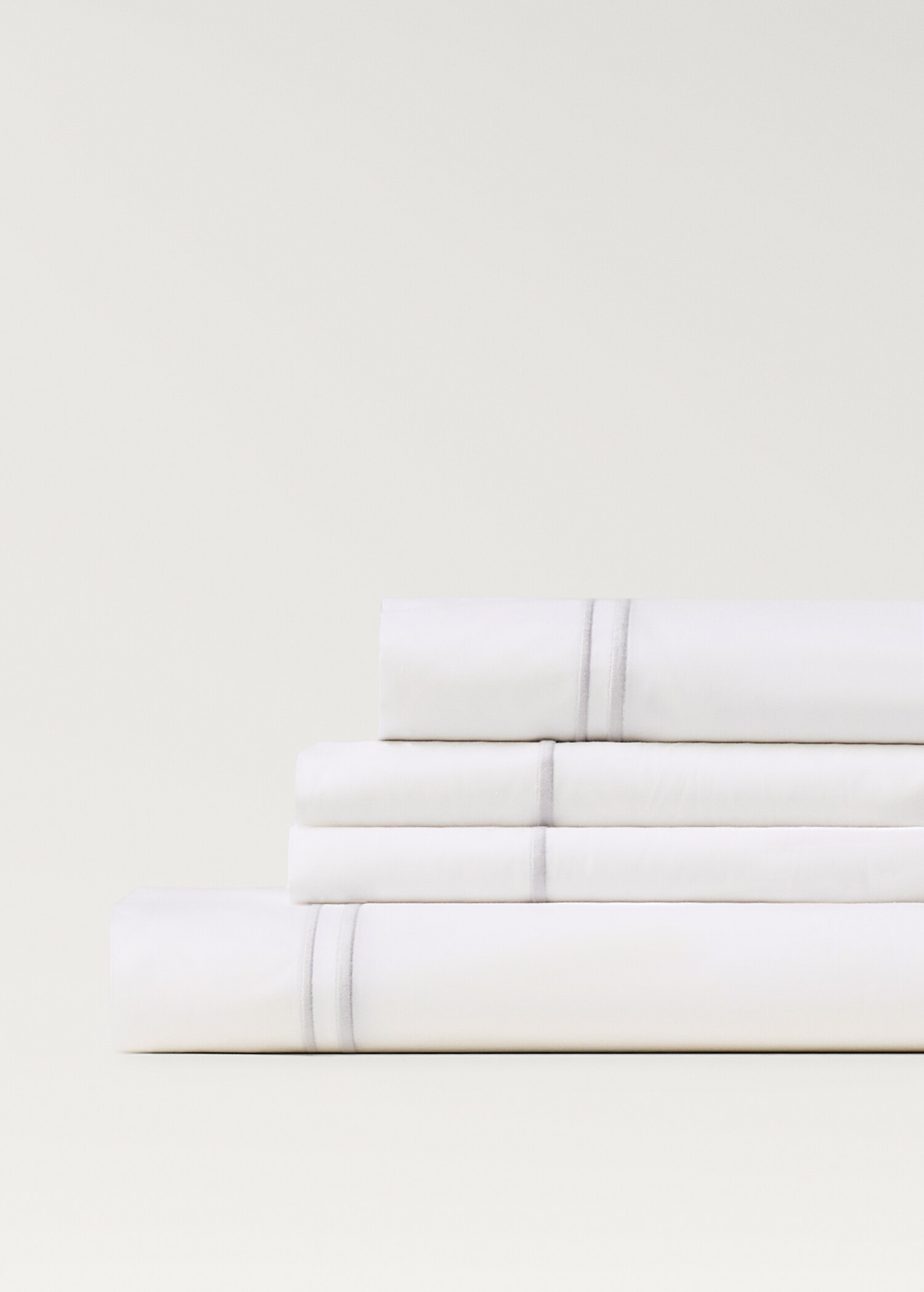 Drap plat percale de coton détail feston lit 90 cm - Détail de l'article 1