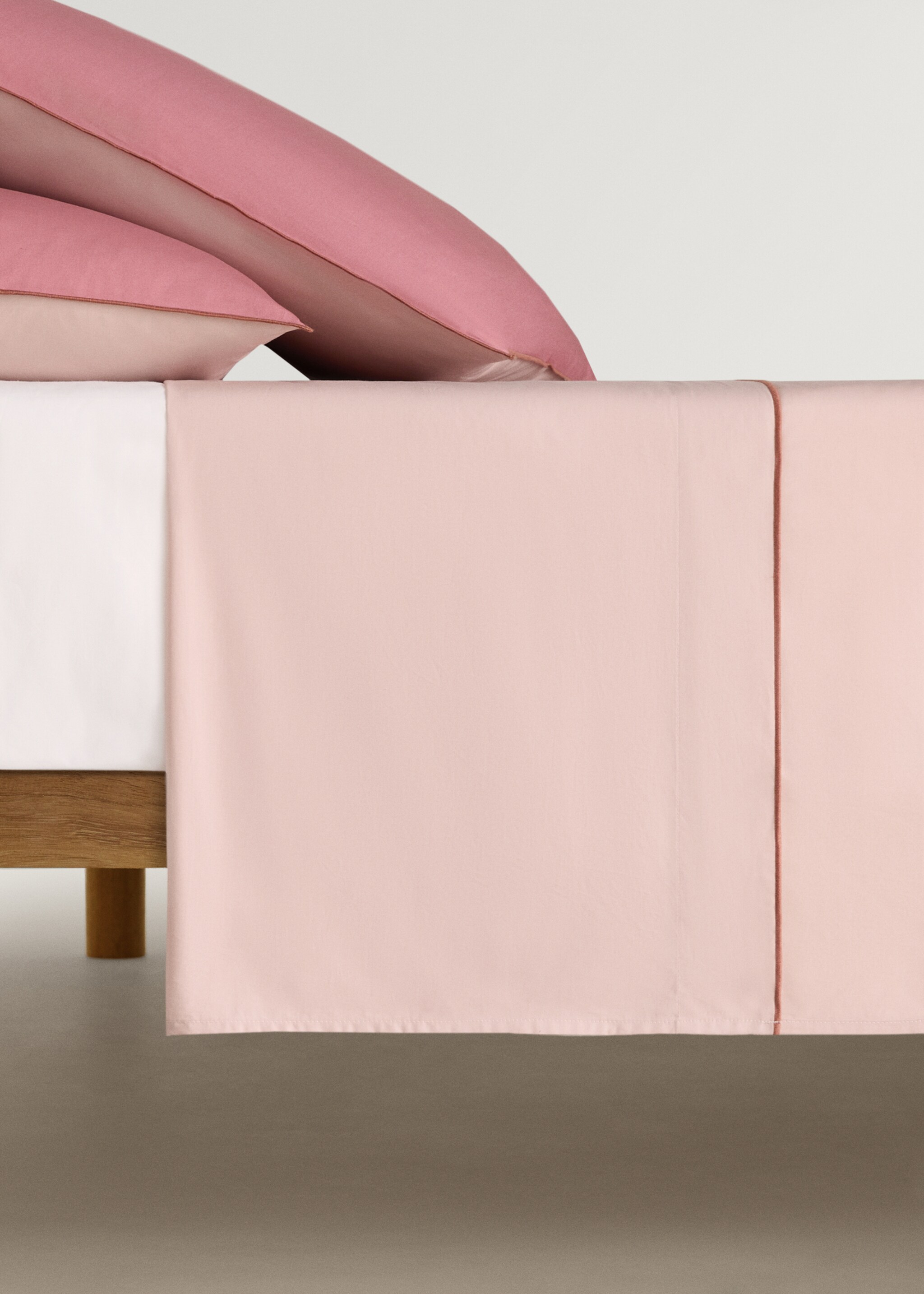 Sábana encimera algodón percal overlock cama 150/160 cm - Artículo sin modelo