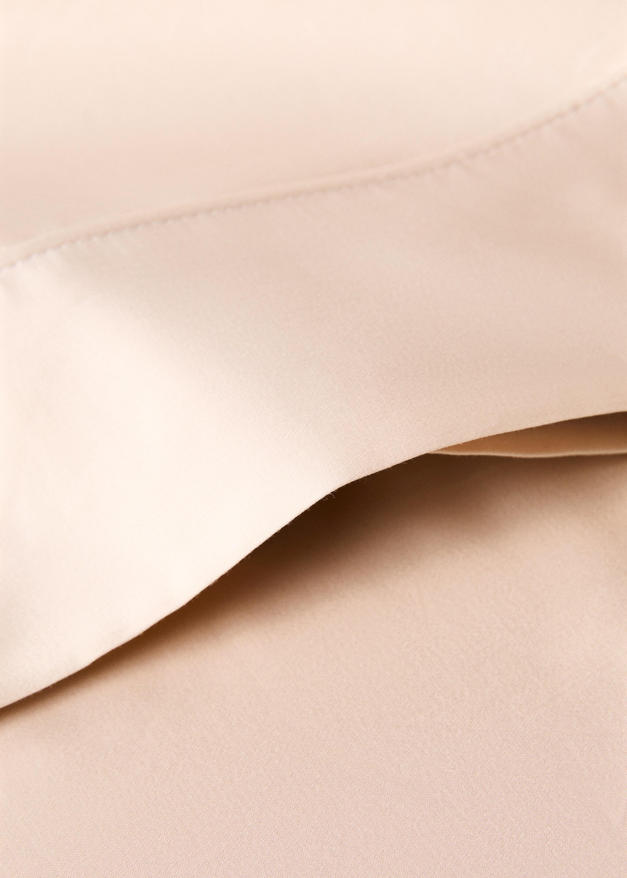 600 threads washed cotton flat sheet Single bed - Details of the article 1, Pink. Ref: 87022956-00.