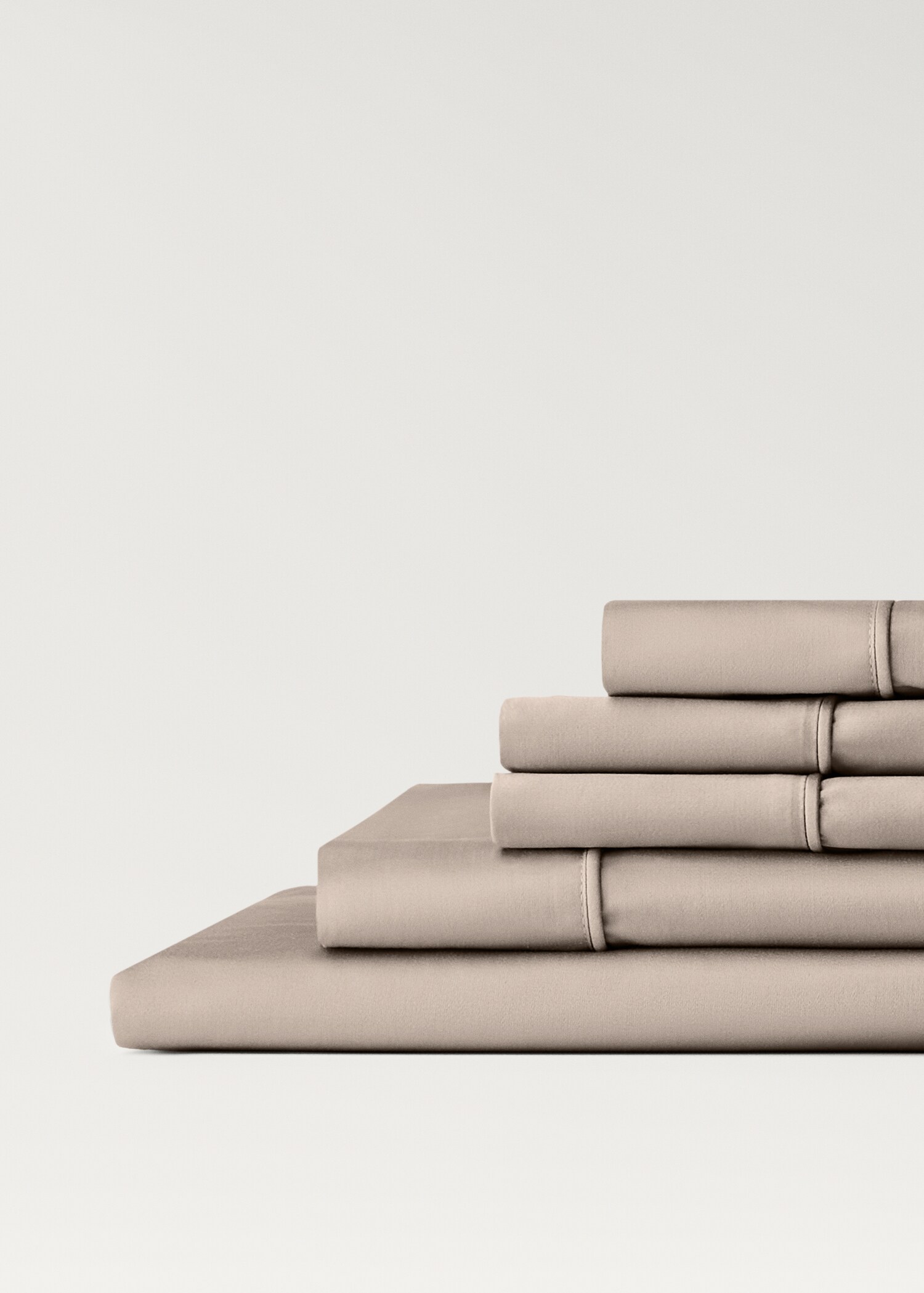Drap plat coton satin 600 fils lit 135/140 cm - Détail de l'article 3