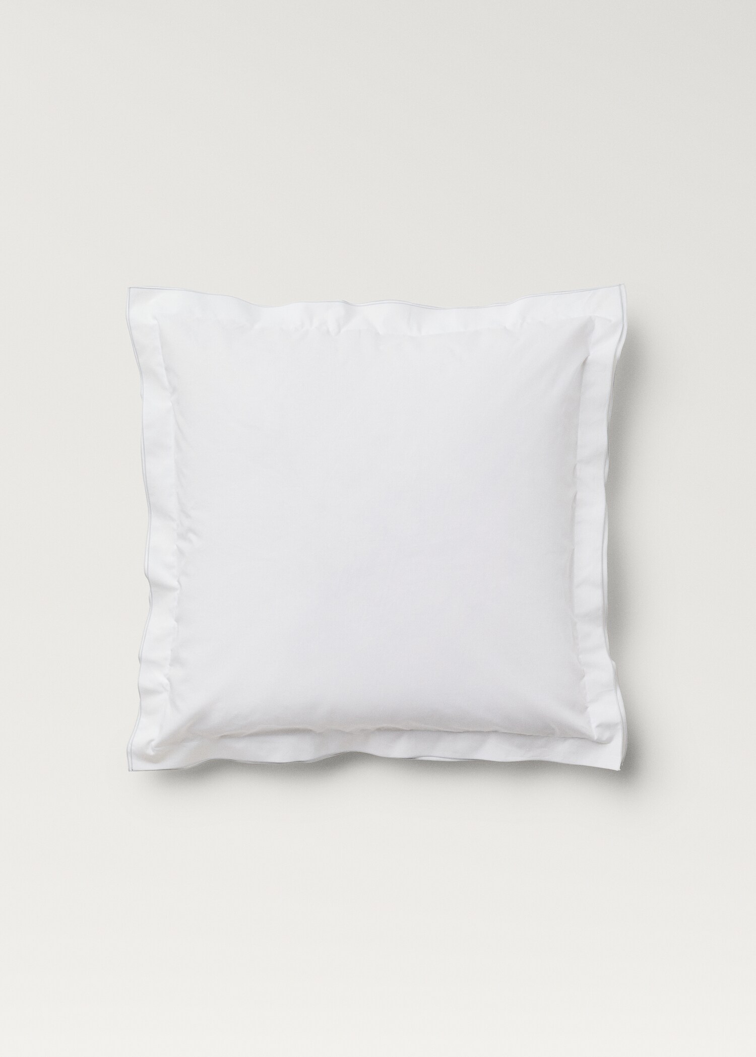 Deux taies d'oreiller percale de coton double overlock 60x60 cm - Article sans modèle