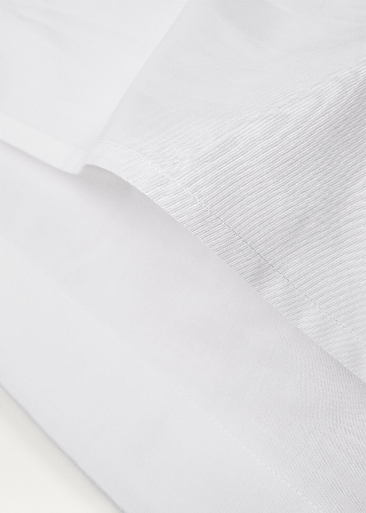 Deux taies d'oreiller percale de coton double overlock 60x60 cm - Détail de l'article 2