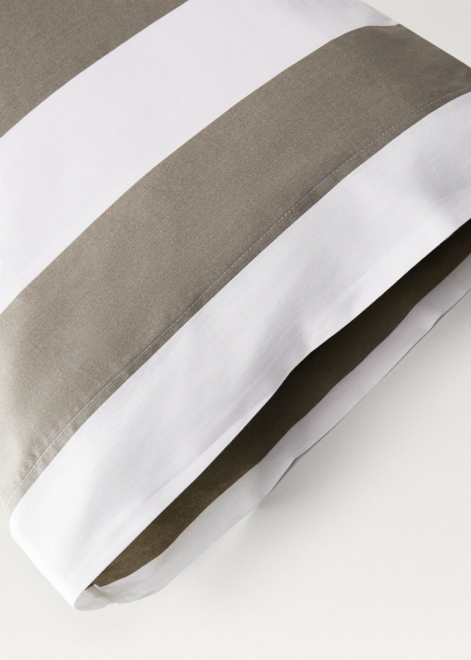 Taie d’oreiller coton percale rayures 45x110 cm - Détail de l'article 1