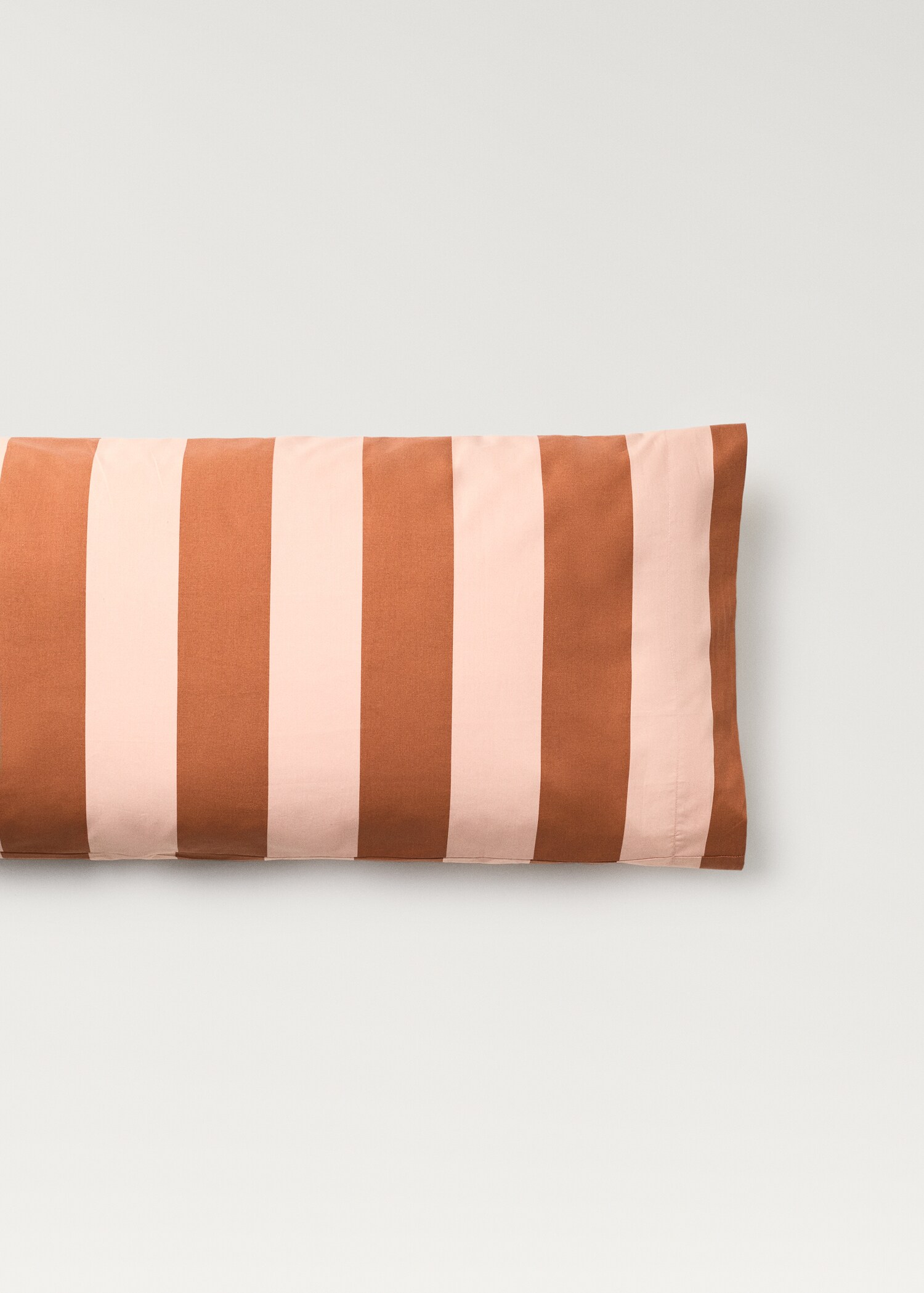 Taie d’oreiller coton percale rayures 45x110 cm - Article sans modèle