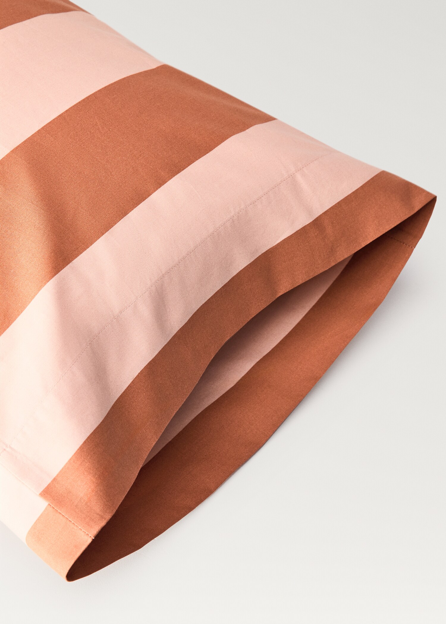 Taie d’oreiller coton percale rayures 45x110 cm - Détail de l'article 1