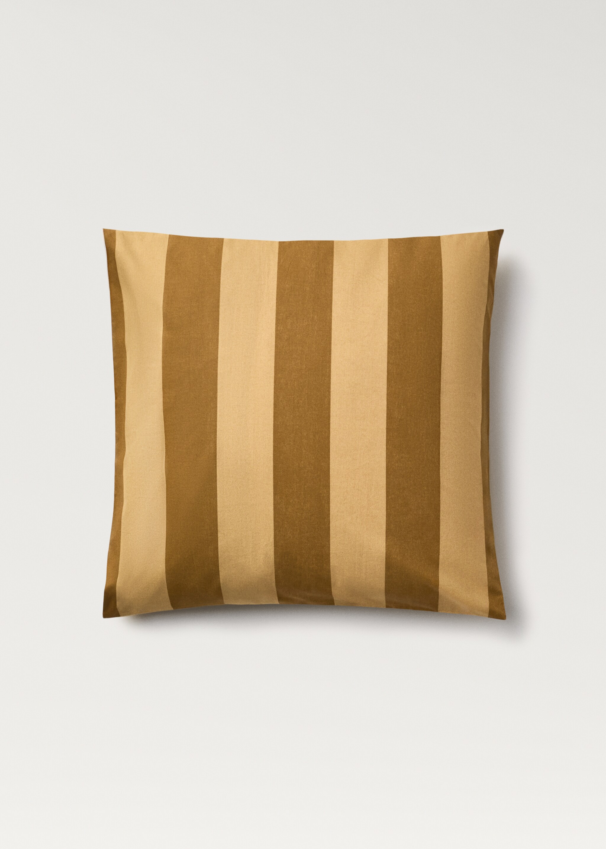 Deux taies d’oreiller percale de coton rayures 60x60 cm - Article sans modèle