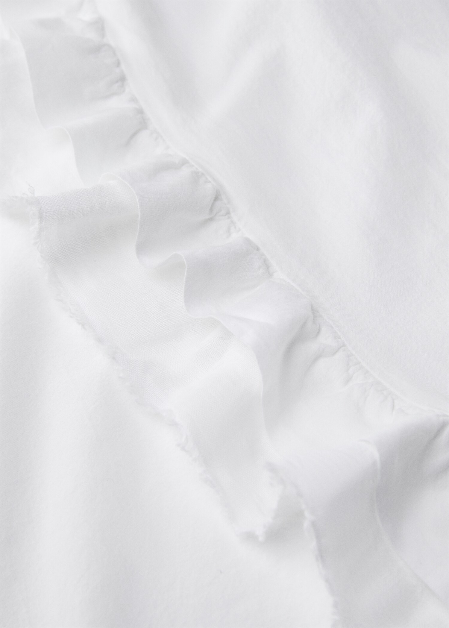 Drap plat coton lavé volant lin lit 135/140 cm - Détail de l'article 3