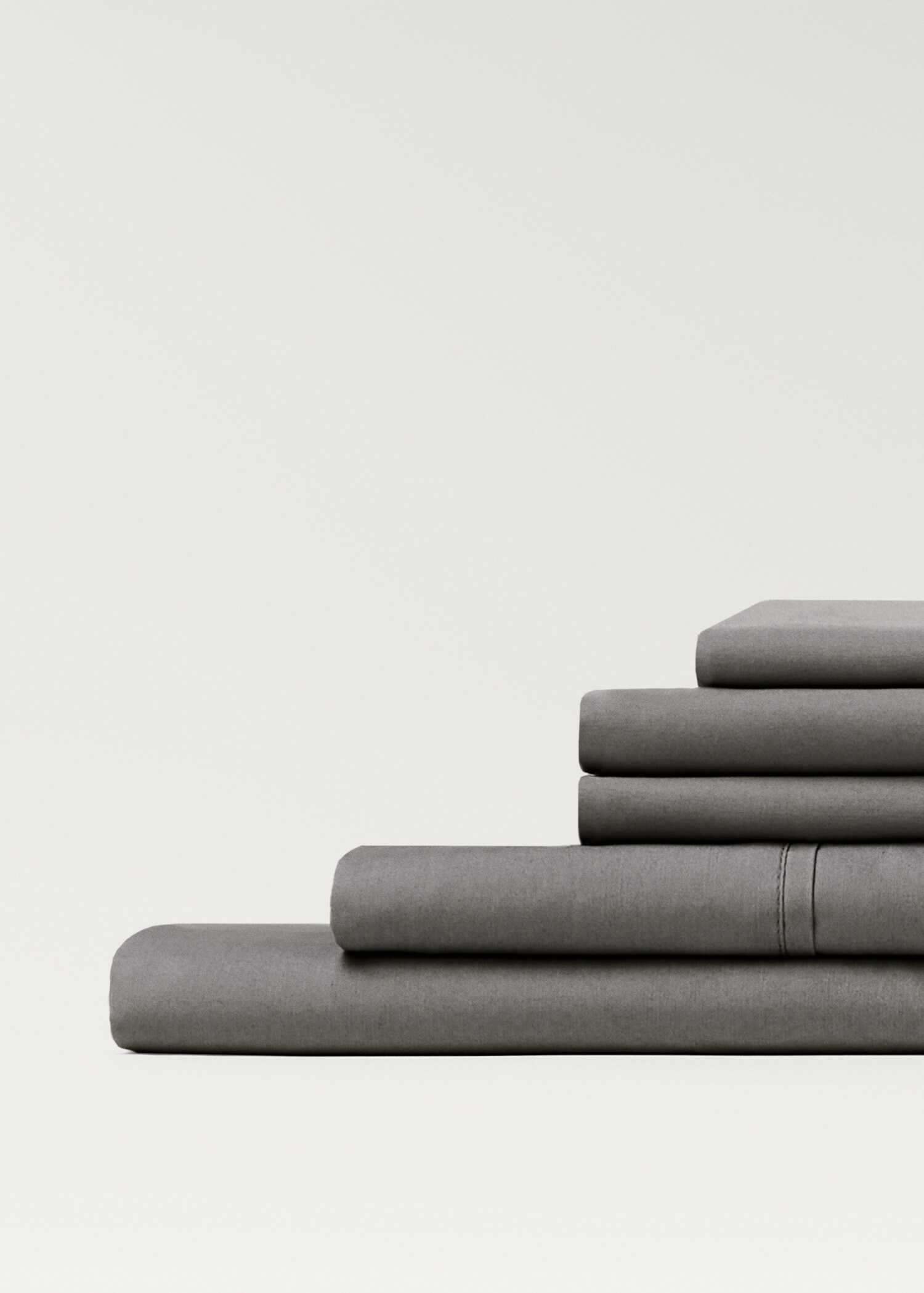300-thread cotton percale top sheet for 150/160 cm bed - Details of the article 3